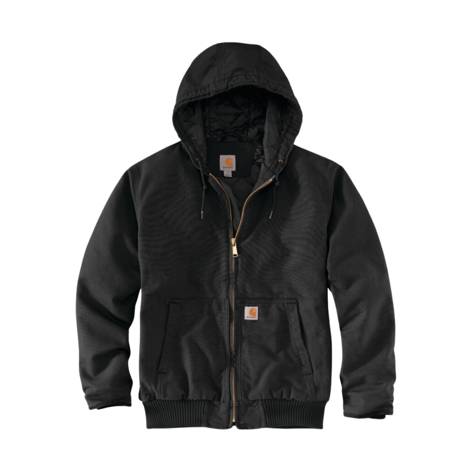 Carhartt Men's Loose Fit Washed Duck Insulated Active Jac - Black by Lenny's Shoe & Apparel