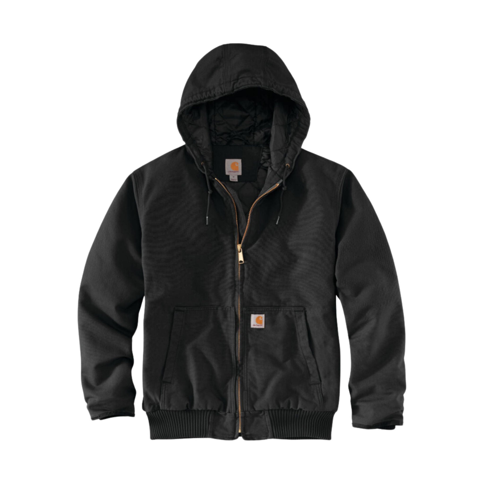 Carhartt Men's Loose Fit Washed Duck Insulated Active Jac - Black by Lenny's Shoe & Apparel