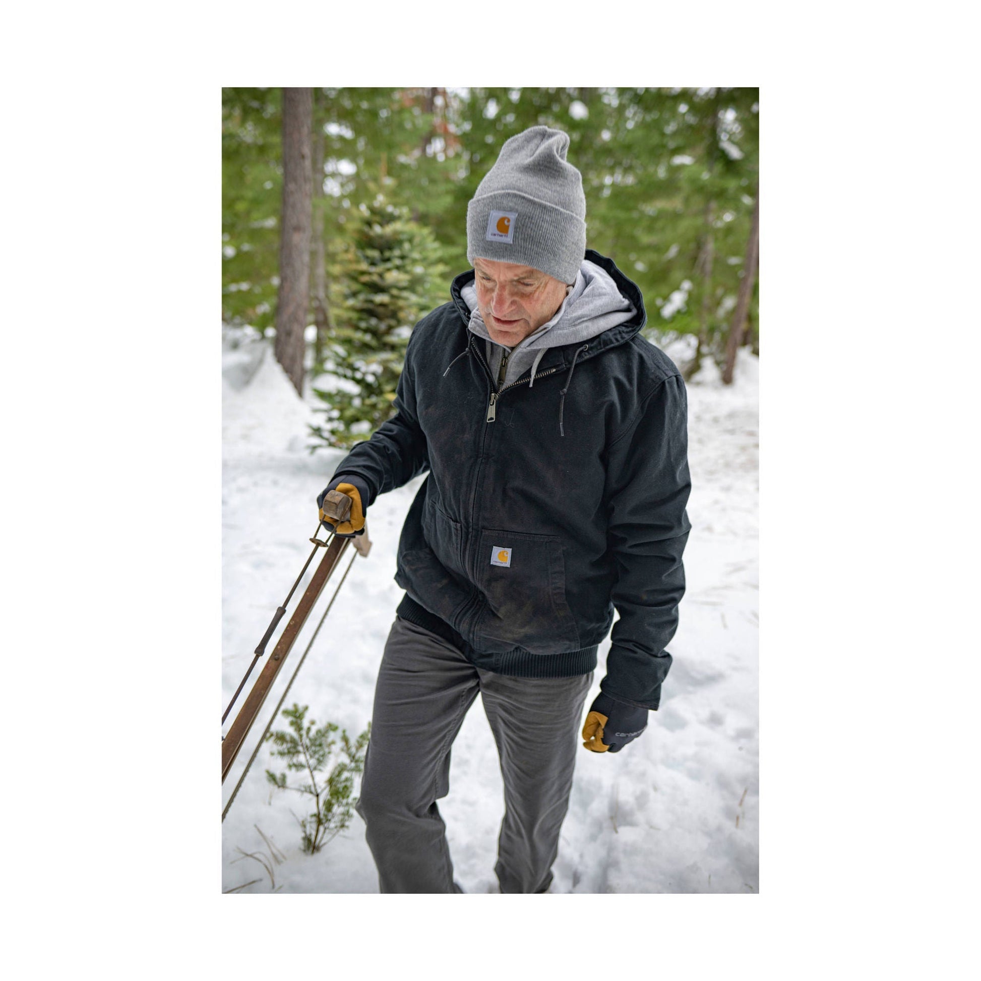 Carhartt Men's Loose Fit Washed Duck Insulated Active Jac - Black by Lenny's Shoe & Apparel