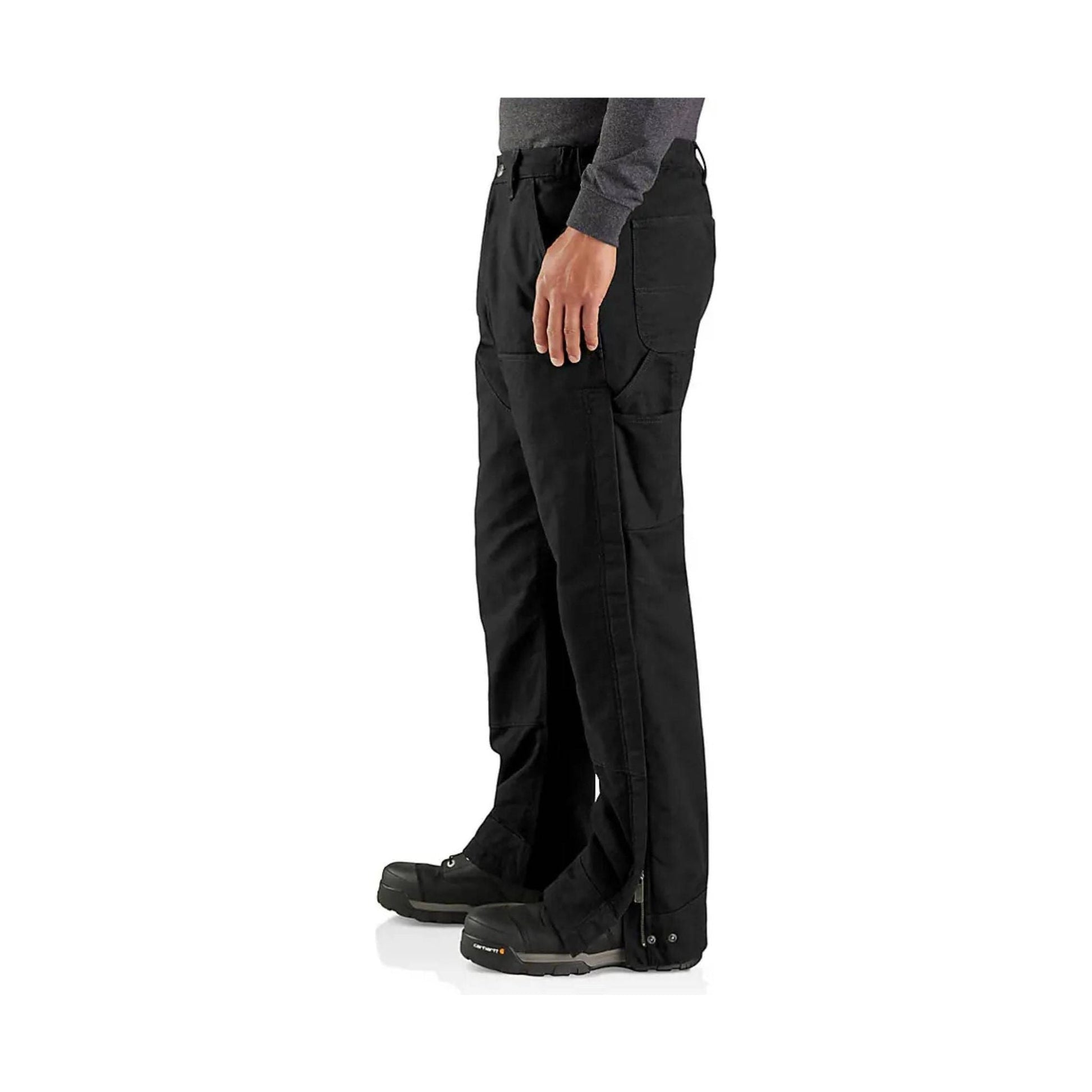 Carhartt Men's Loose Fit Washed Duck Insulated Pant - Black by Lenny's Shoe & Apparel