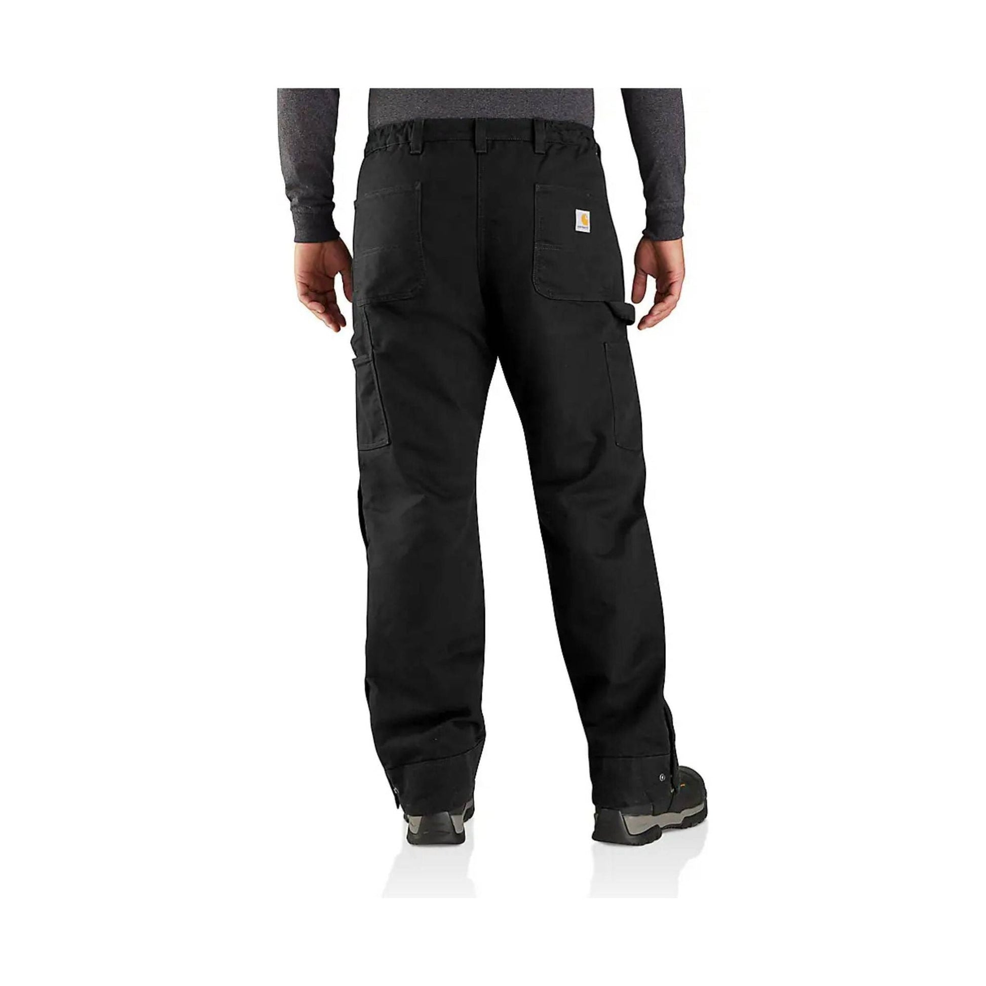 Carhartt Men's Loose Fit Washed Duck Insulated Pant - Black by Lenny's Shoe & Apparel