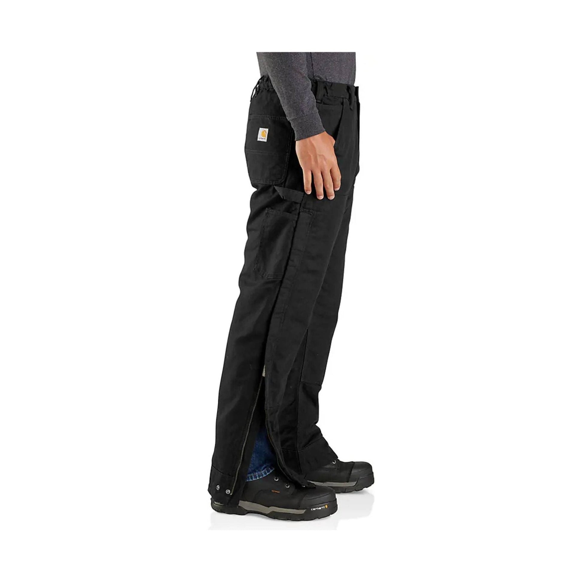 Carhartt Men's Loose Fit Washed Duck Insulated Pant - Black by Lenny's Shoe & Apparel