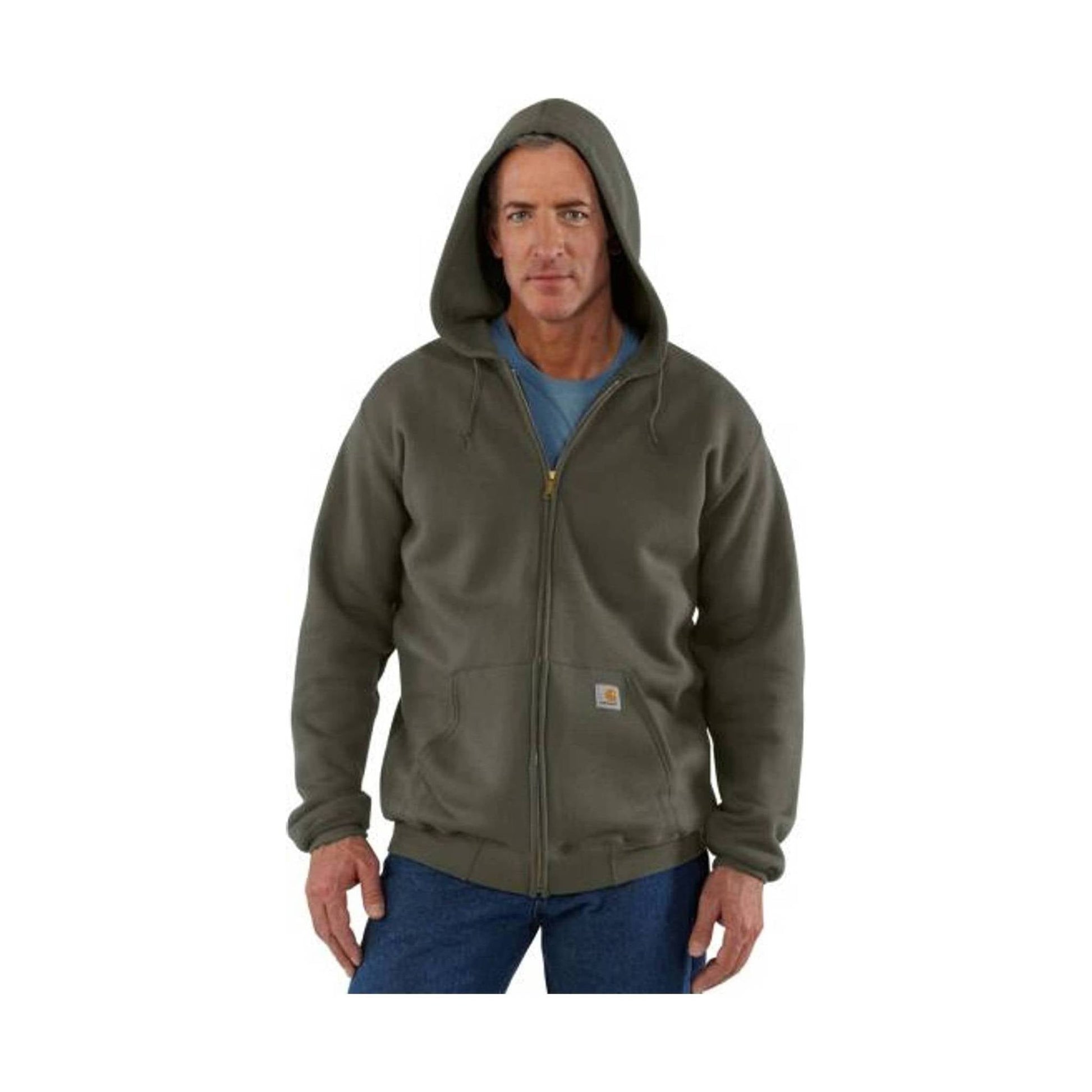 Carhartt Men's Midweight Hooded Zip-Front Sweatshirt - Moss by Lenny's Shoe & Apparel