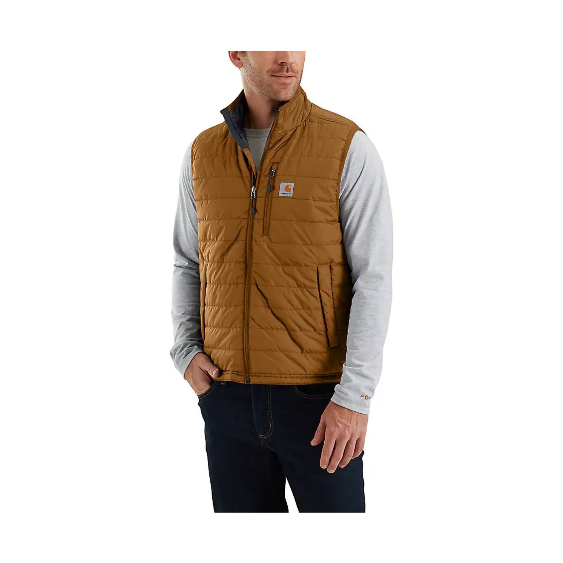 Carhartt Men's Rain Defender Relaxed Fit Lightweight Insulated Vest - Carhartt Brown by Lenny's Shoe & Apparel