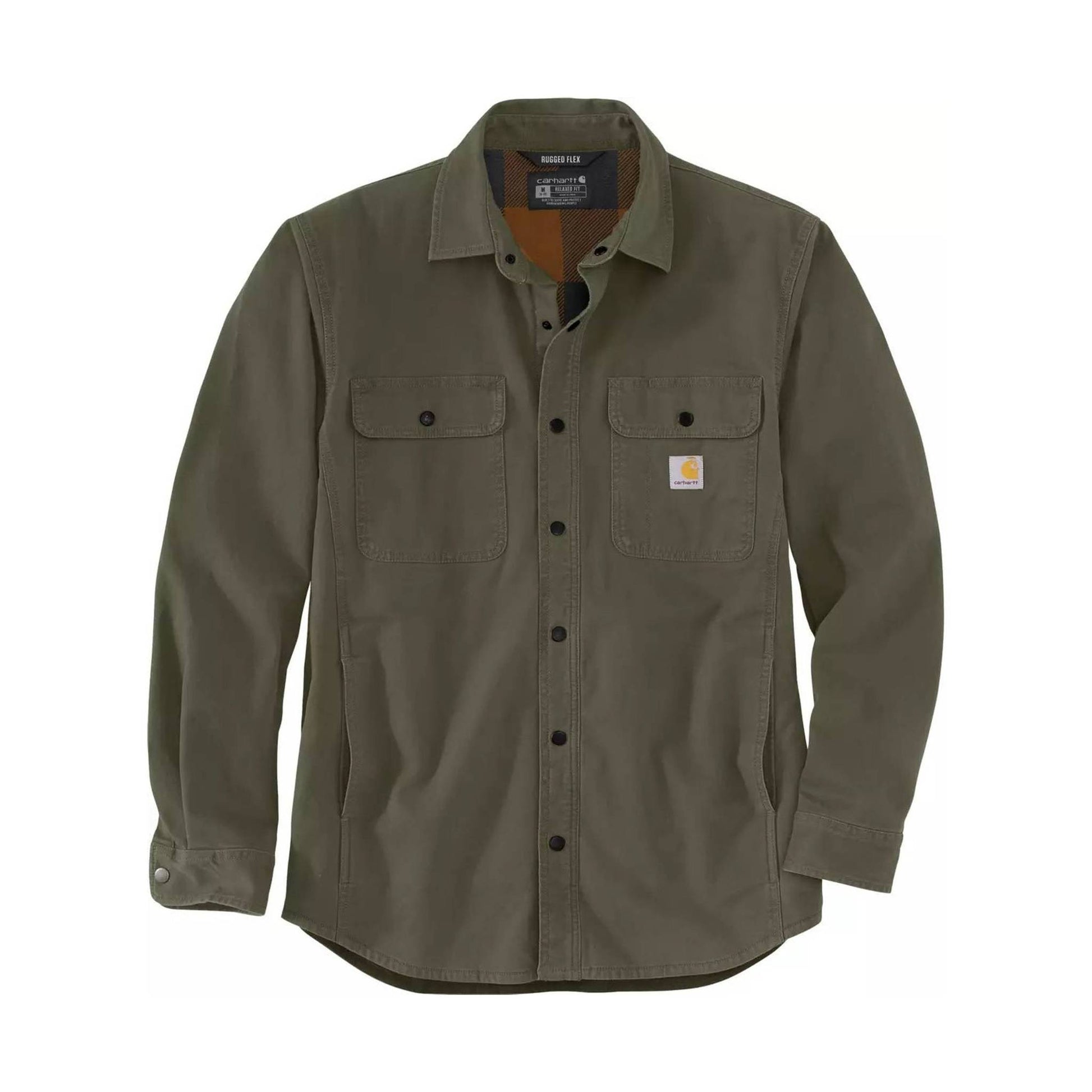 Carhartt Men's Relaxed Fit Canvas Fleece Jacket - Basil by Lenny's Shoe & Apparel