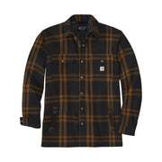 Carhartt Men's Relaxed Fit Flannel Sherpa-Lined Shirt Jac - Black by Lenny's Shoe & Apparel