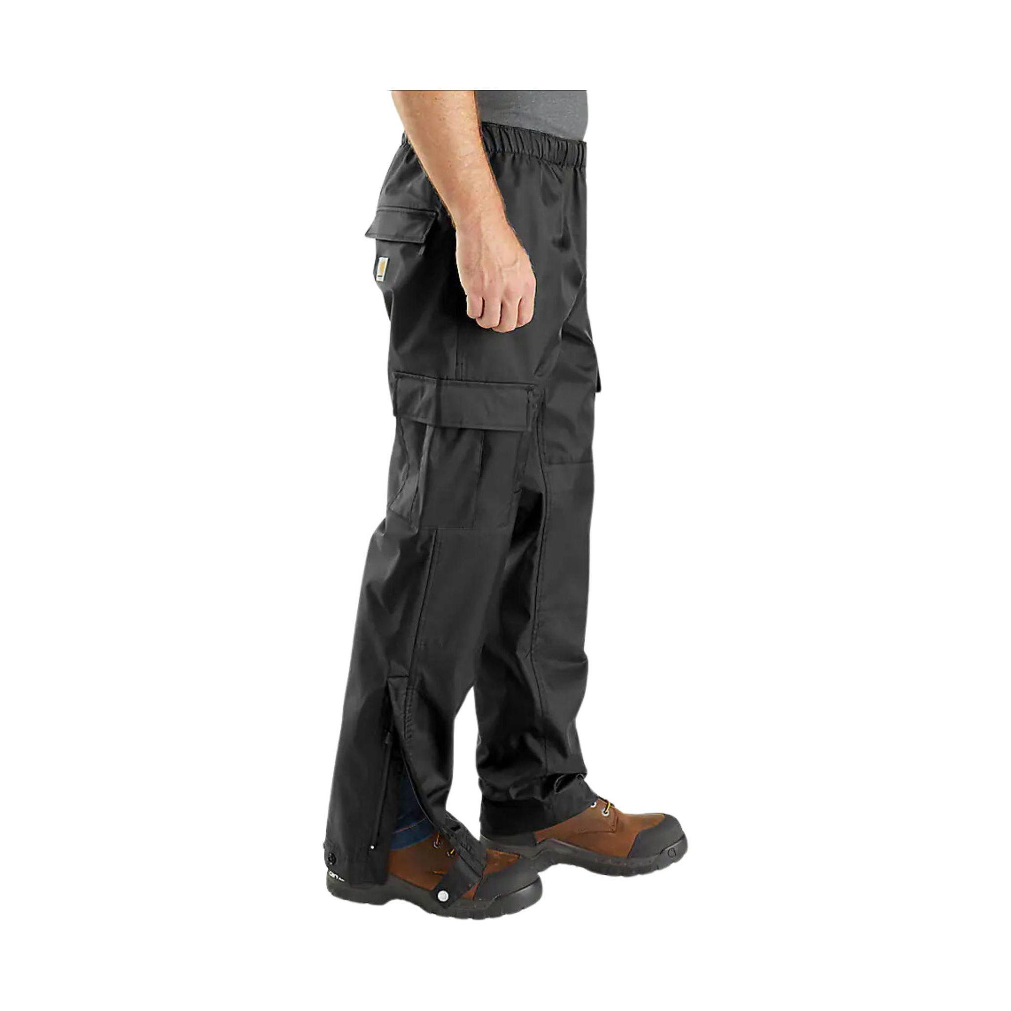 Carhartt Men's Relaxed Fit Midweight Rain Pant - Black by Lenny's Shoe & Apparel