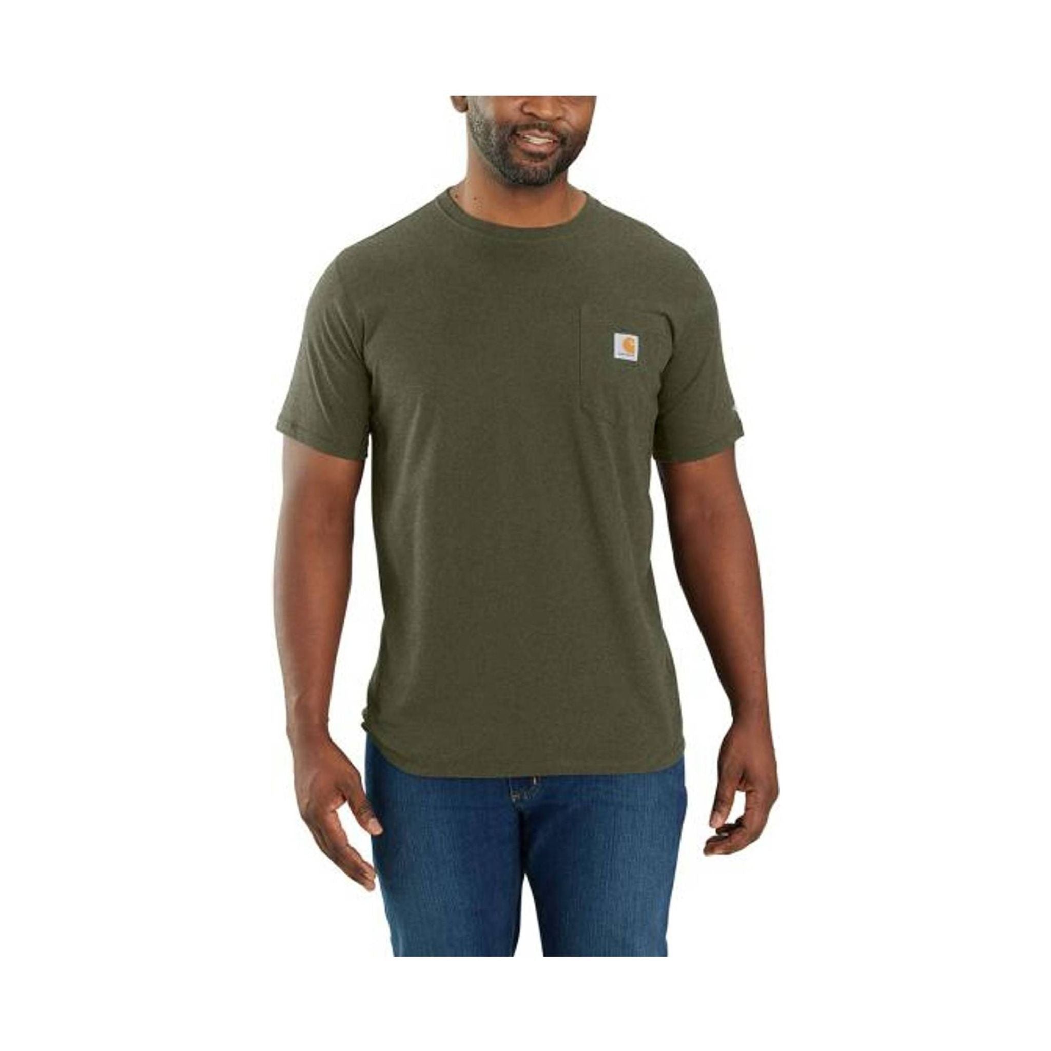Carhartt Men's Relaxed Fit Short Sleeve Pocket Tee - Basil Heather by Lenny's Shoe & Apparel
