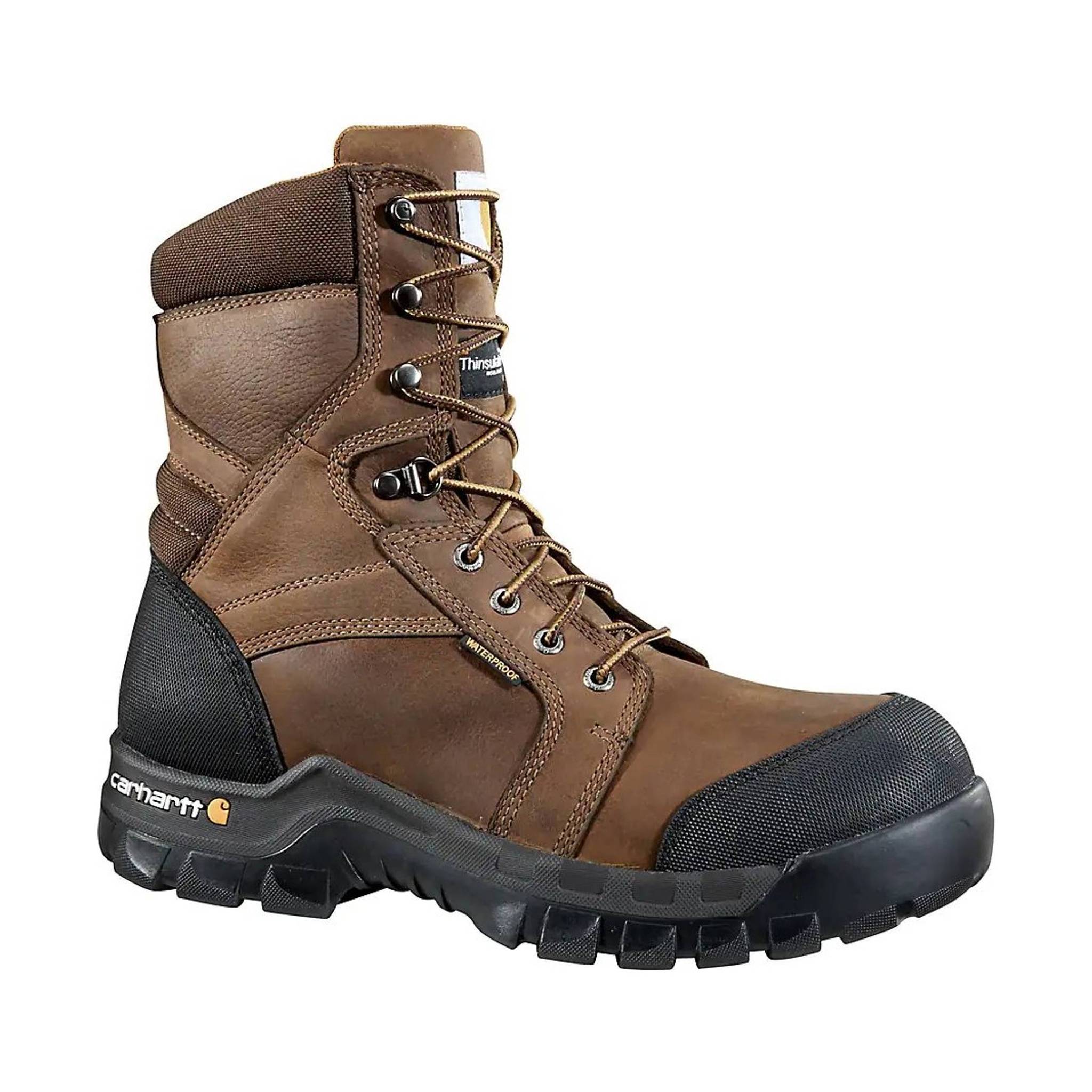 Carhartt Men's Rugged Flex 8-Inch Insulated Composite Toe Work Boot - Dark Brown Oil Tanned by Lenny's Shoe & Apparel