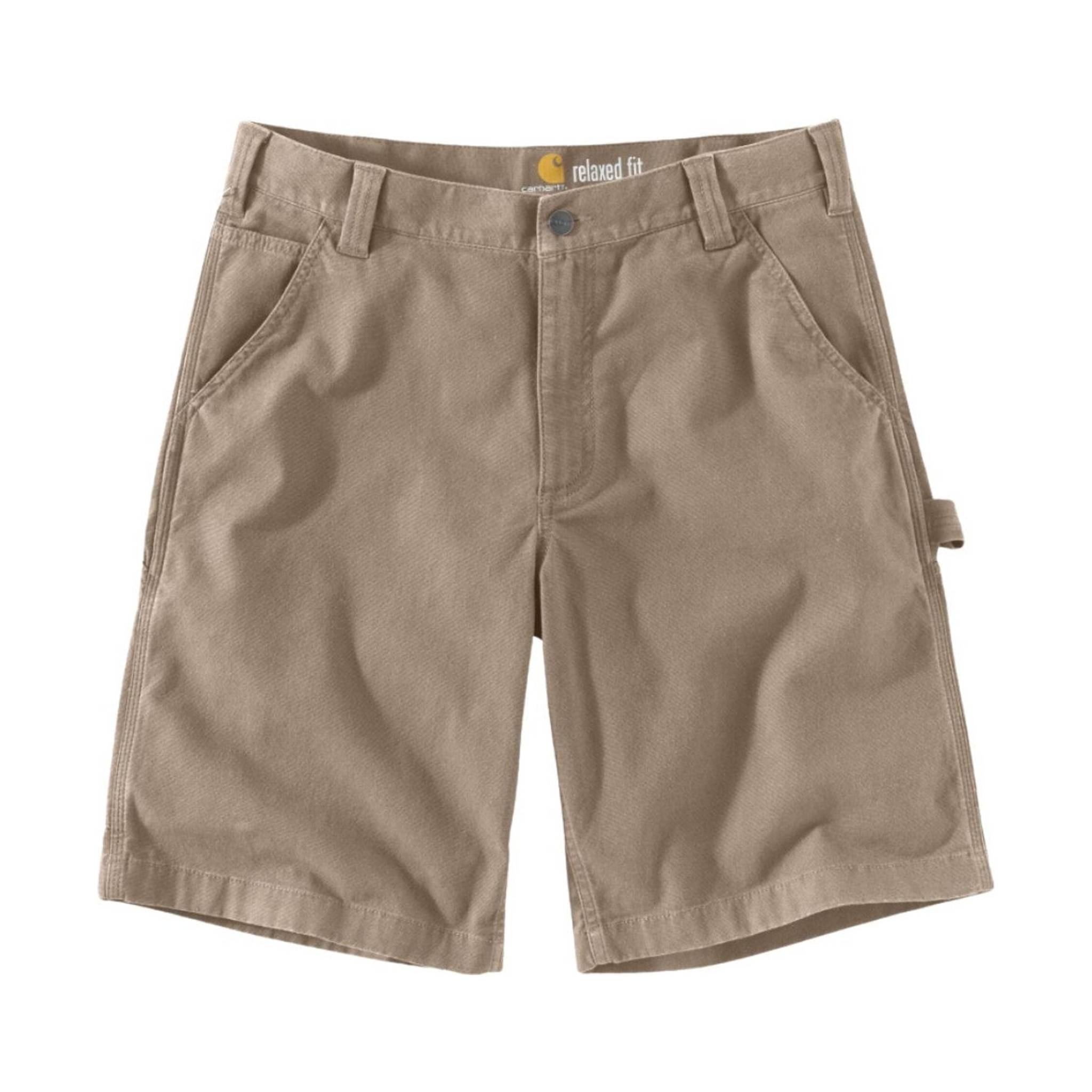 Carhartt Men's Rugged Flex Relaxed Fit Canvas Utility Work Shorts 11 Inch - Tan by Lenny's Shoe & Apparel