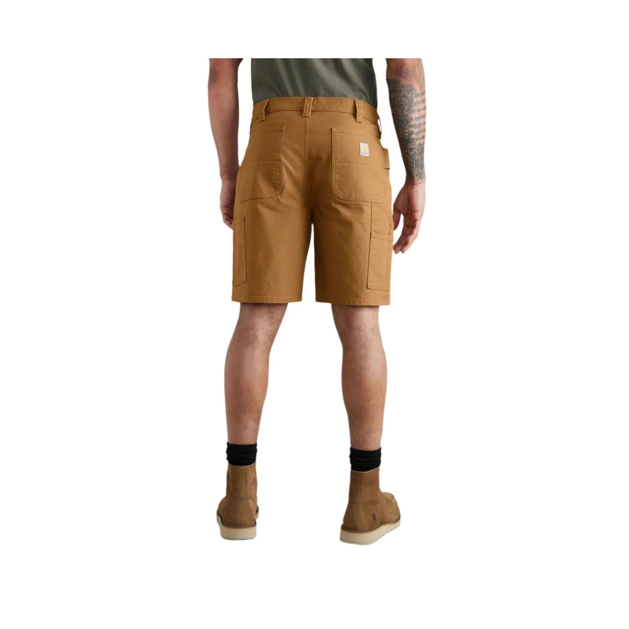 Carhartt Men's Rugged Flex® Relaxed Fit Duck Double Front Utility Work Short - Brown by Lenny's Shoe & Apparel
