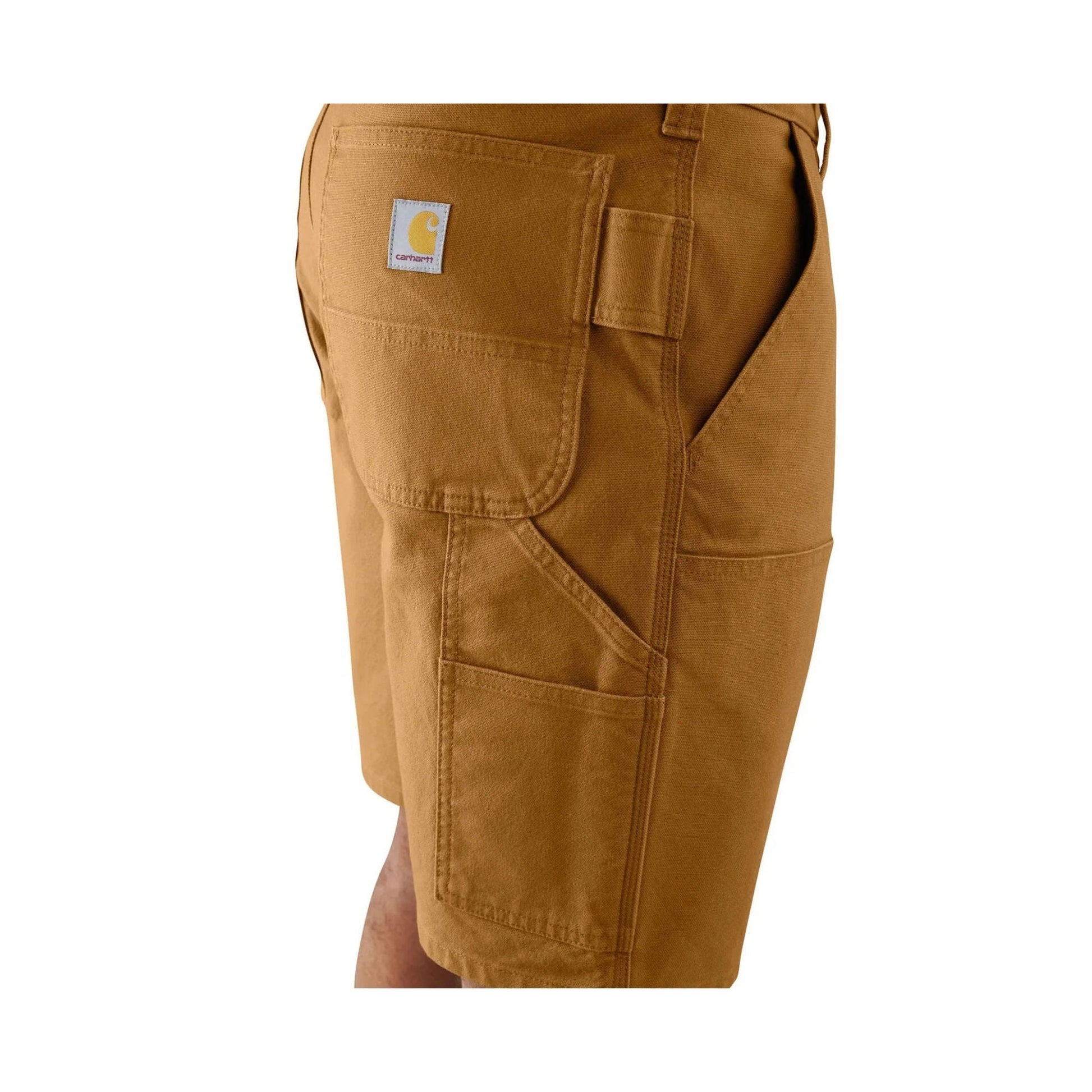 Carhartt Men's Rugged Flex® Relaxed Fit Duck Double Front Utility Work Short - Brown by Lenny's Shoe & Apparel