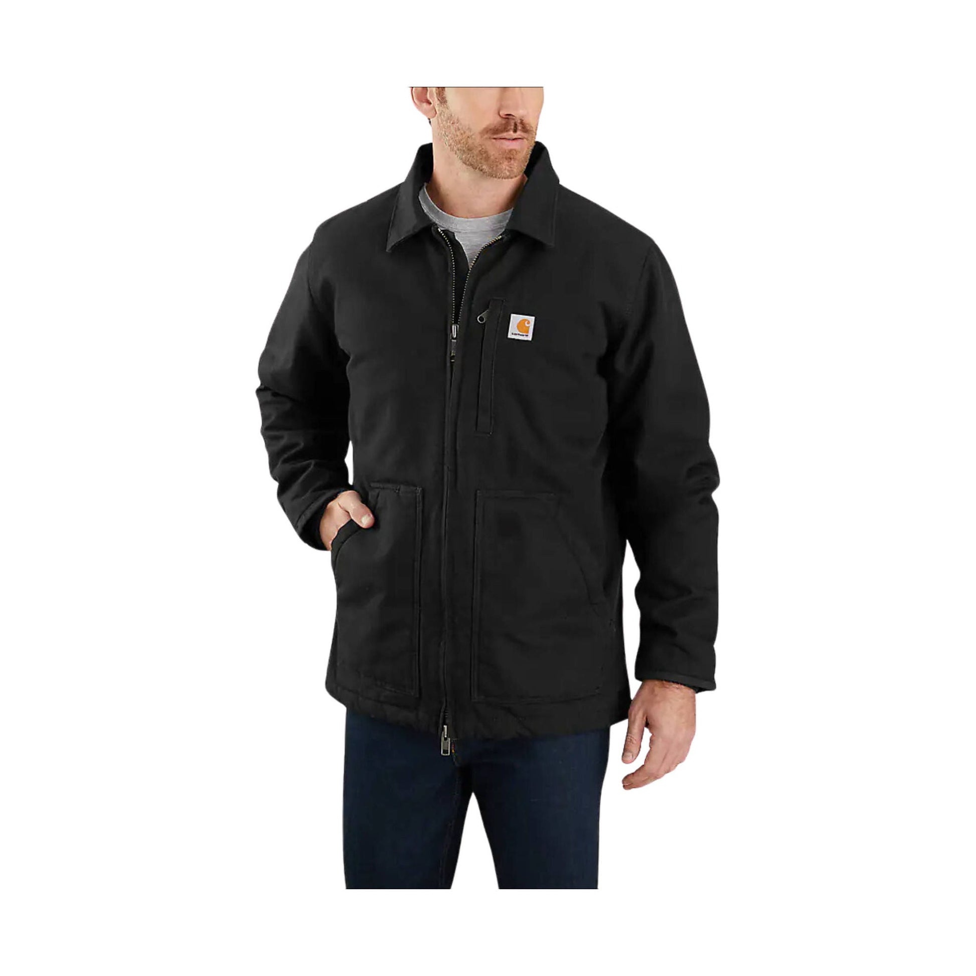 Carhartt Men's Sherpa Lined Loose Fit Field Jacket - Black by Lenny's Shoe & Apparel