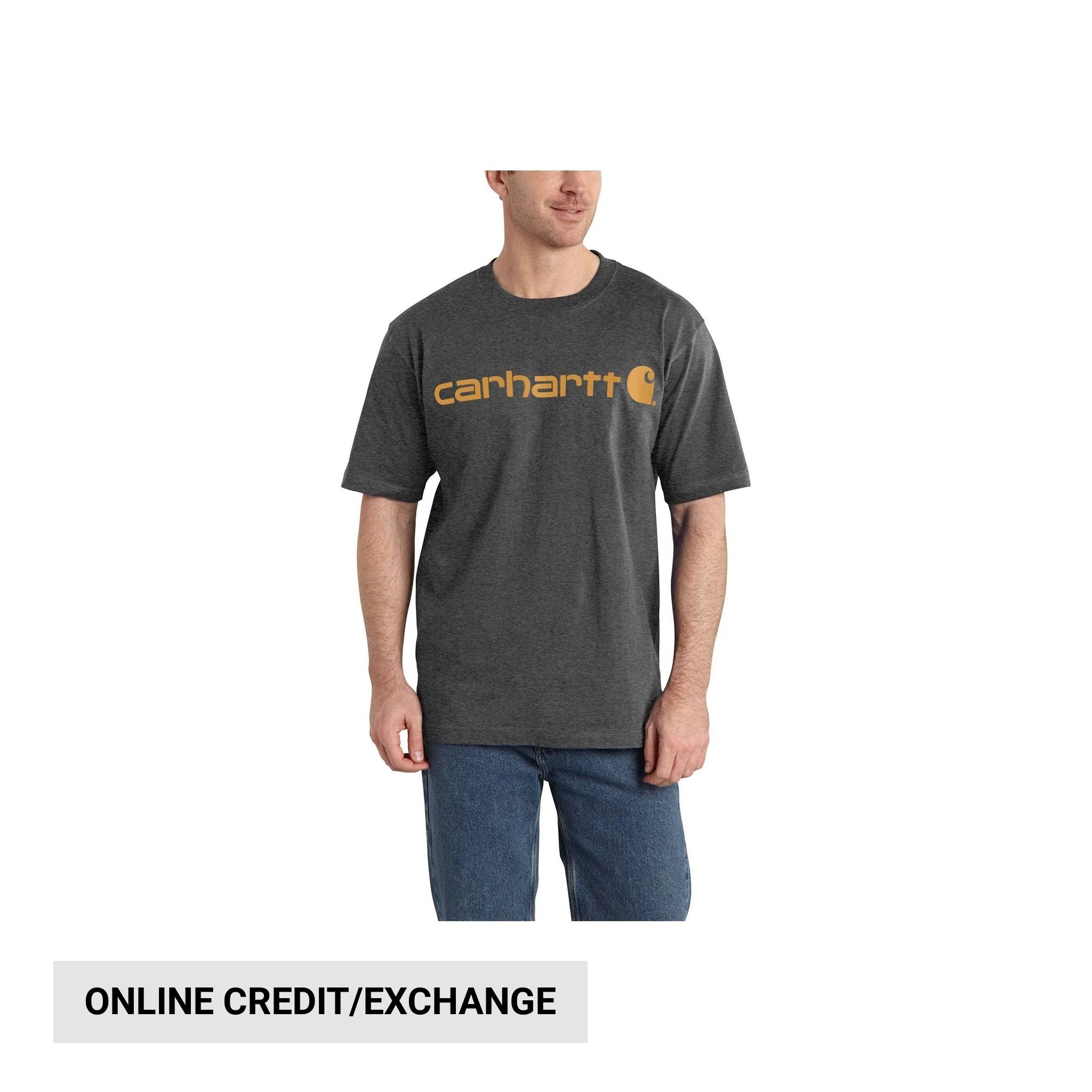 Carhartt Men's Short Sleeve Logo T-Shirt - Carbon Heather by Lenny's Shoe & Apparel