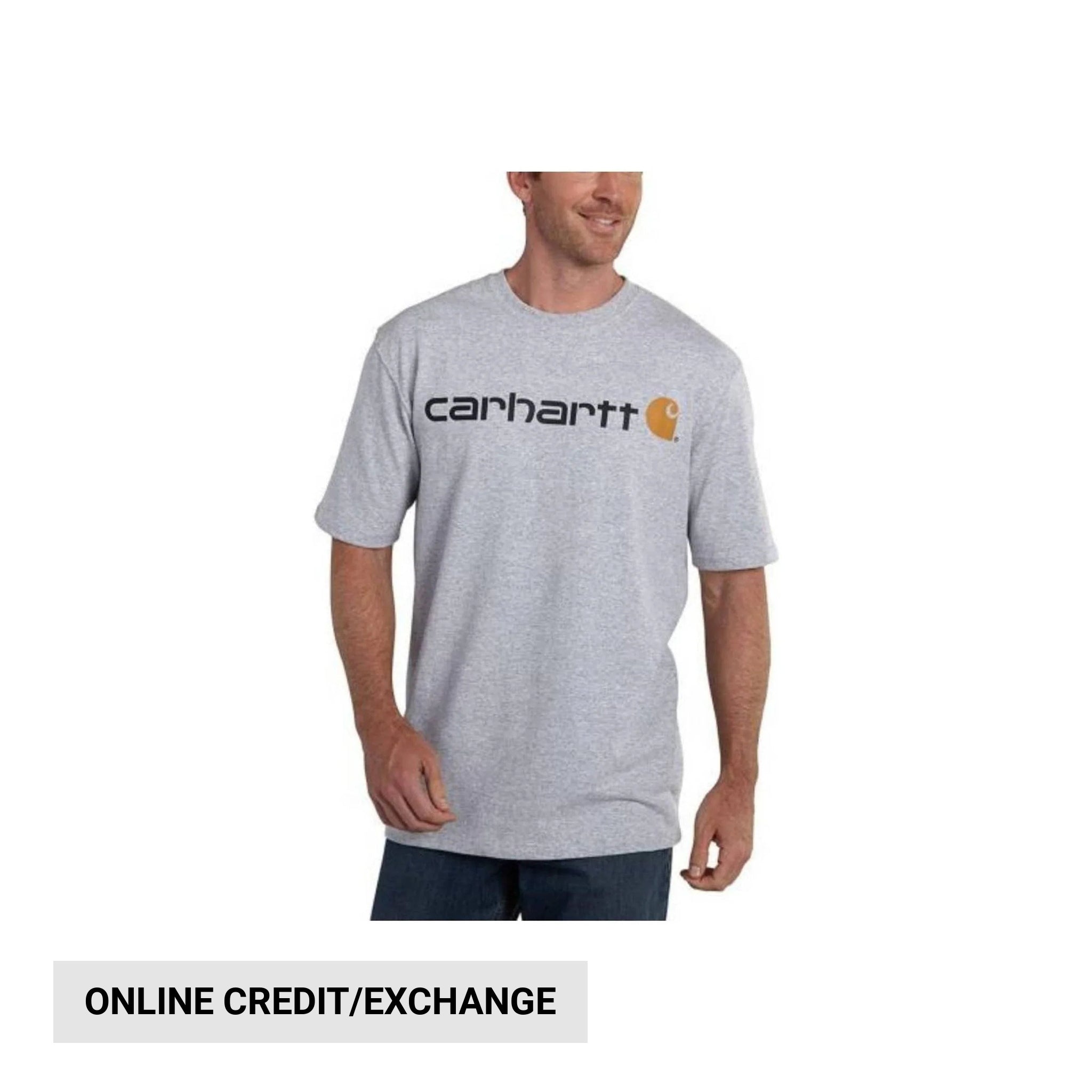 Carhartt Men's Short Sleeve Logo T-Shirt - Heather Gray by Lenny's Shoe & Apparel
