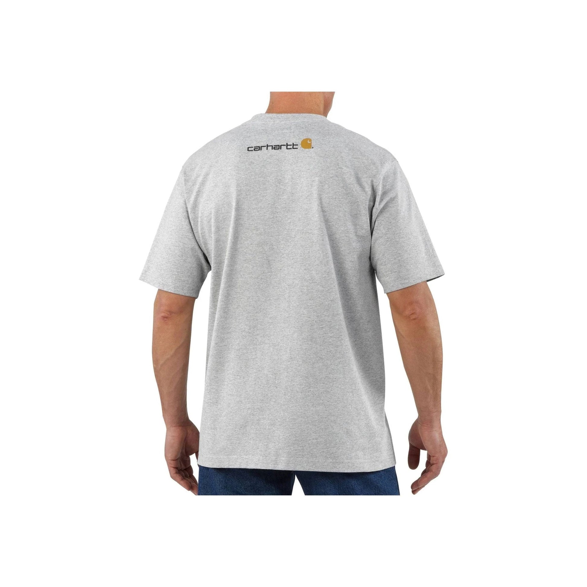 Carhartt Men's Short Sleeve Logo T-Shirt - Heather Gray by Lenny's Shoe & Apparel