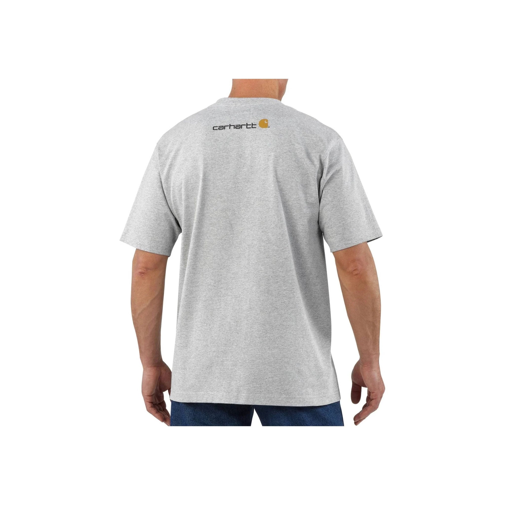 Carhartt Men's Short Sleeve Logo T-Shirt - Heather Gray by Lenny's Shoe & Apparel