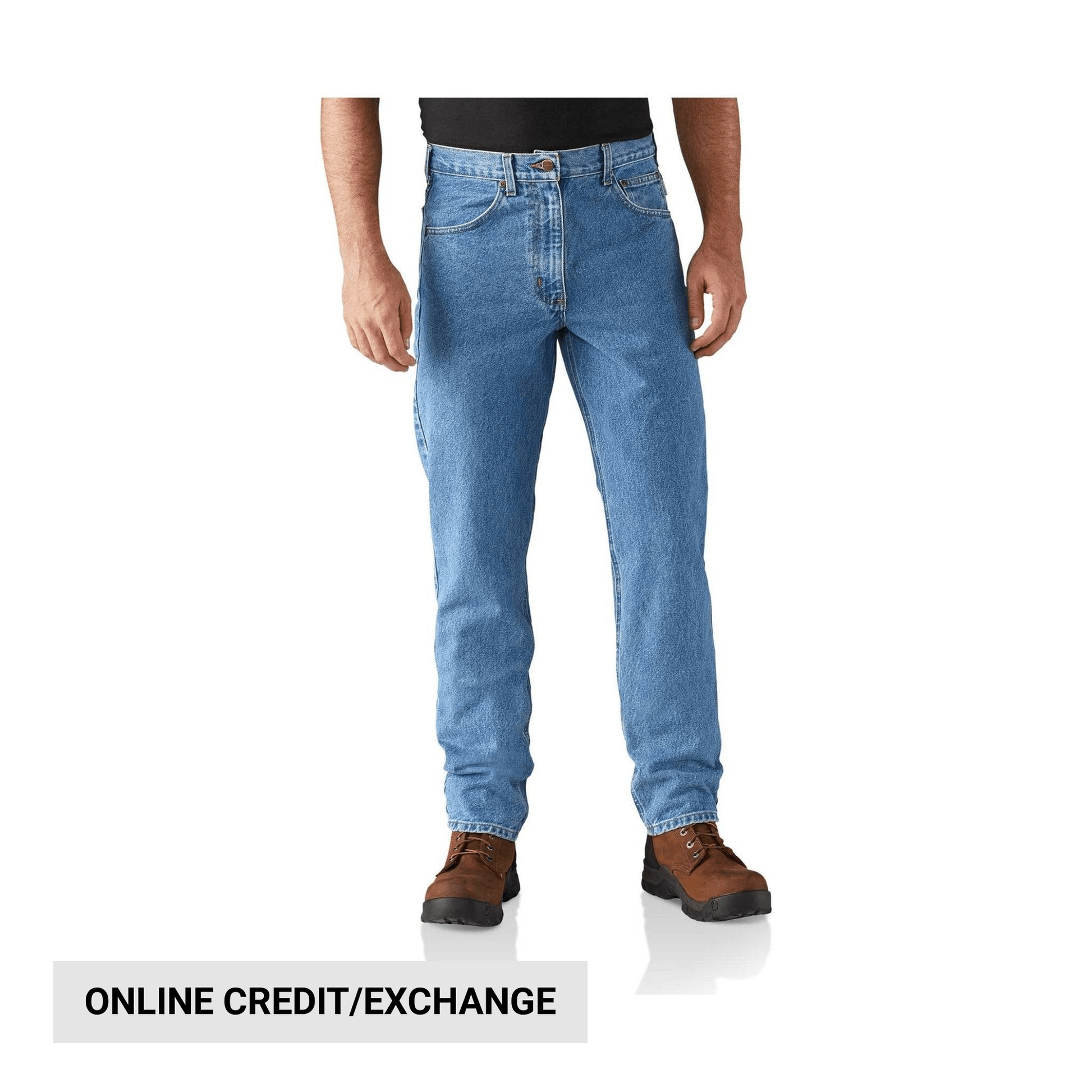 Carhartt Men's Straight/Traditional-Fit Tapered-Leg Jeans - Stonewash by Lenny's Shoe & Apparel