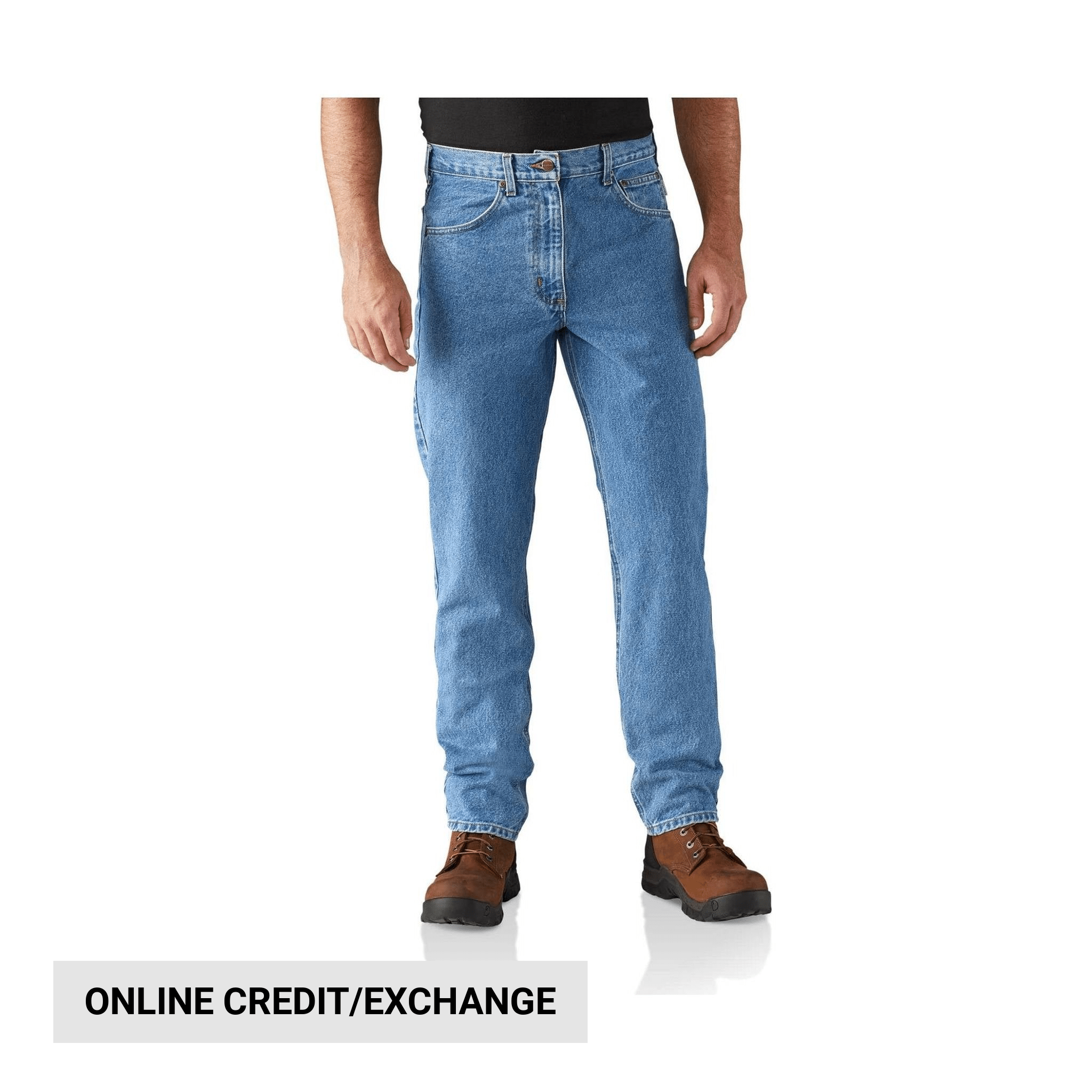 Carhartt Men's Straight/Traditional-Fit Tapered-Leg Jeans - Stonewash by Lenny's Shoe & Apparel