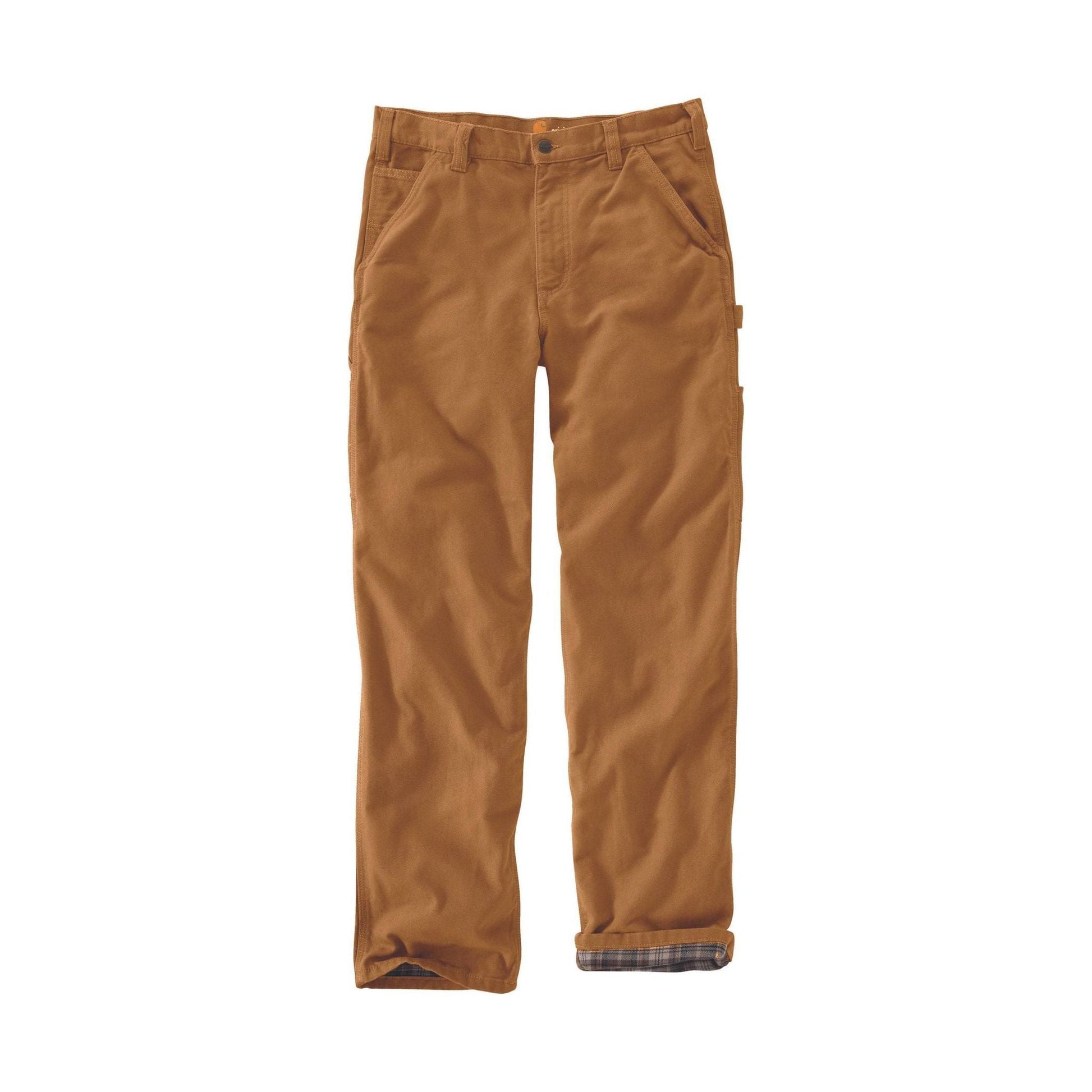 Carhartt Men's Washed Duck Flannel Lined Dungaree - Brown by Lenny's Shoe & Apparel