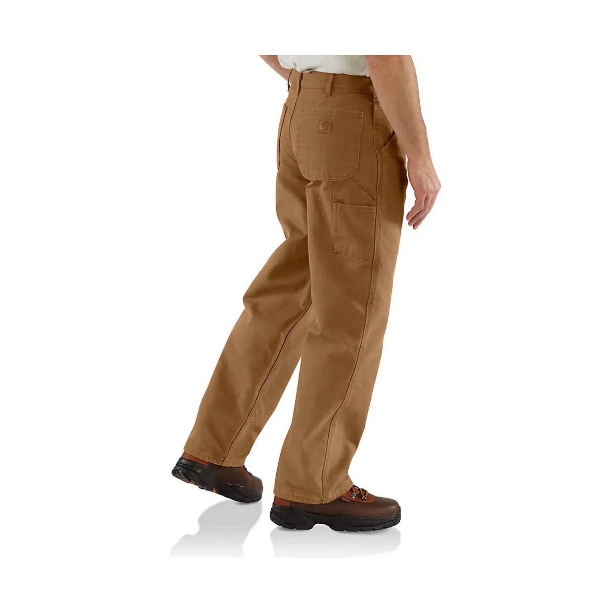 Carhartt Men's Washed Duck Flannel Lined Dungaree - Brown by Lenny's Shoe & Apparel