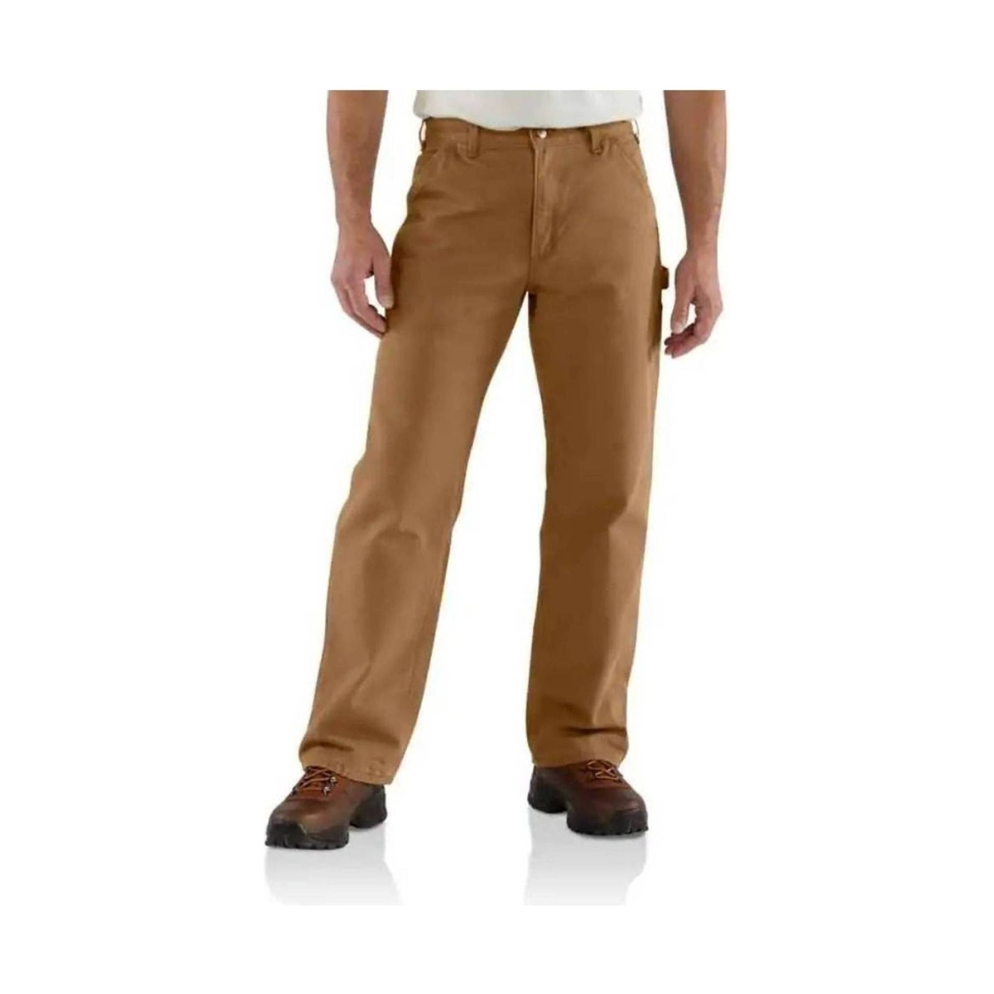 Carhartt Men's Washed Duck Flannel Lined Dungaree - Brown by Lenny's Shoe & Apparel