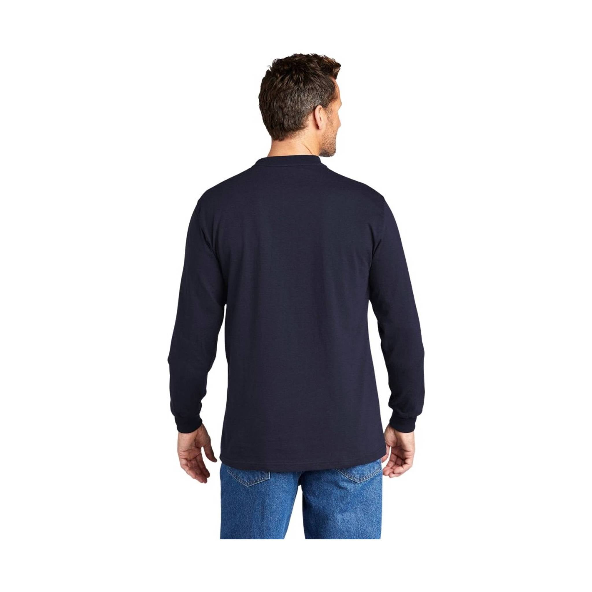 Carhartt Men's Workwear Long Sleeve Henley - Navy by Lenny's Shoe & Apparel