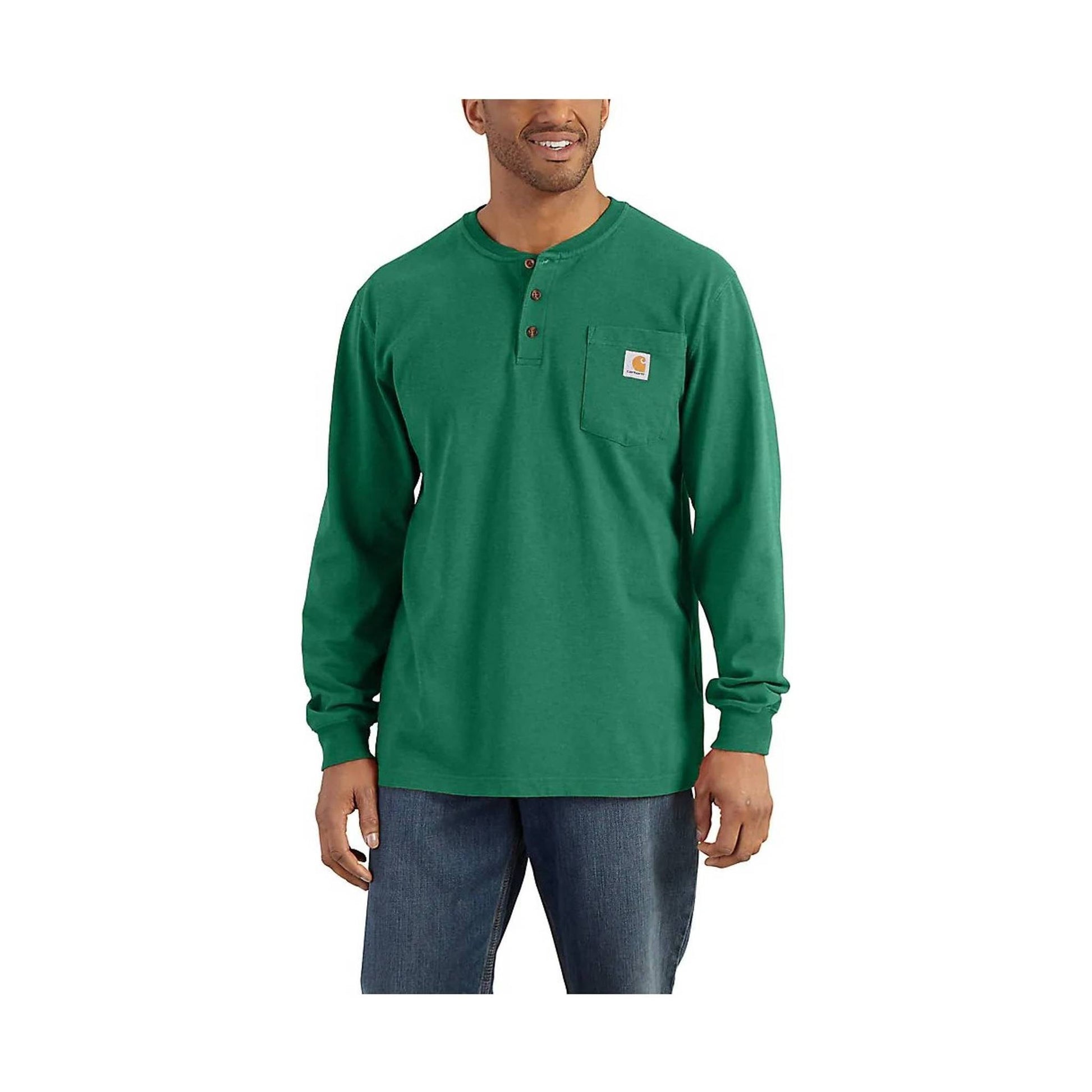 Carhartt Men's Workwear Long Sleeve Henley - North Woods Heather by Lenny's Shoe & Apparel