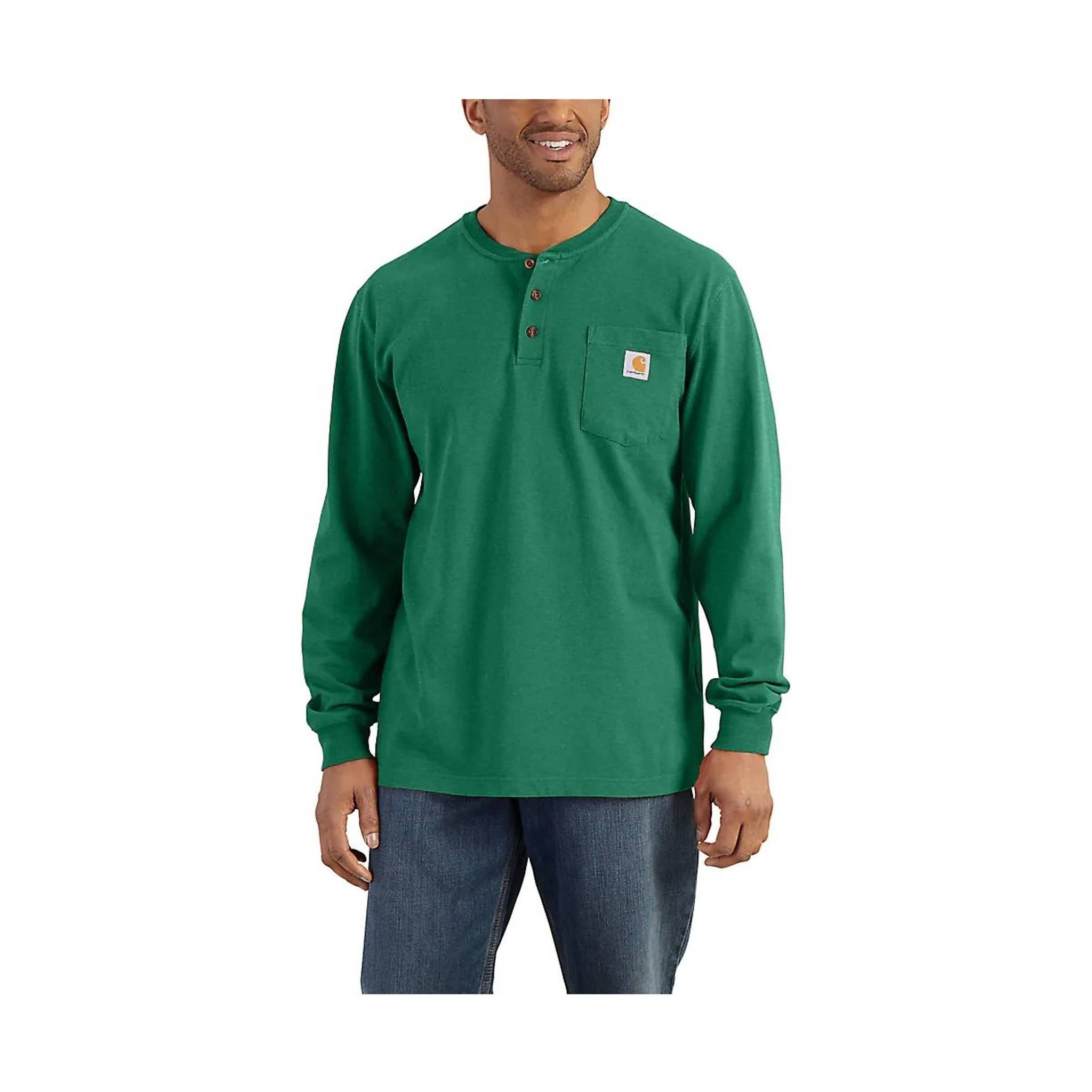 Carhartt Men's Workwear Long Sleeve Henley - North Woods Heather by Lenny's Shoe & Apparel