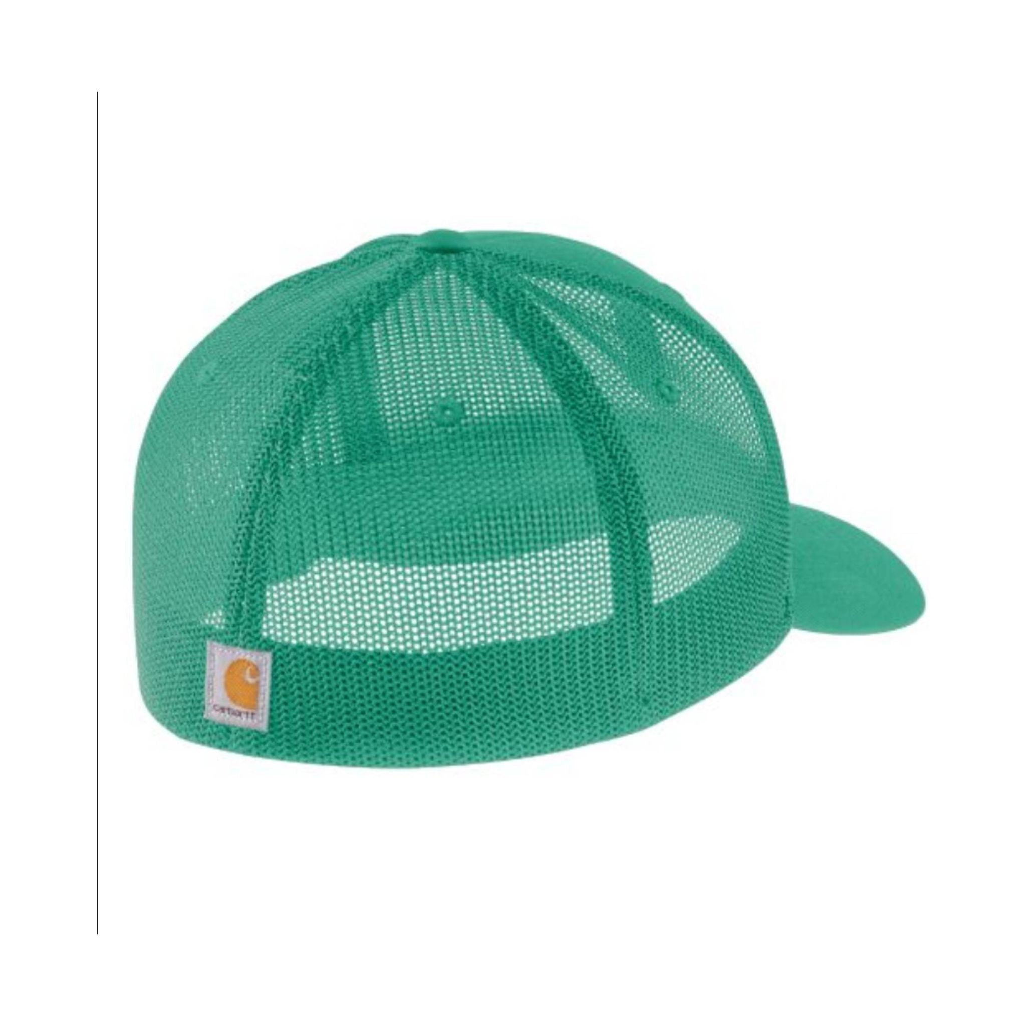 Carhartt Rugged Flex Fitted Canvas Mesh Back Logo Graphic Cap - Seagreen by Lenny's Shoe & Apparel