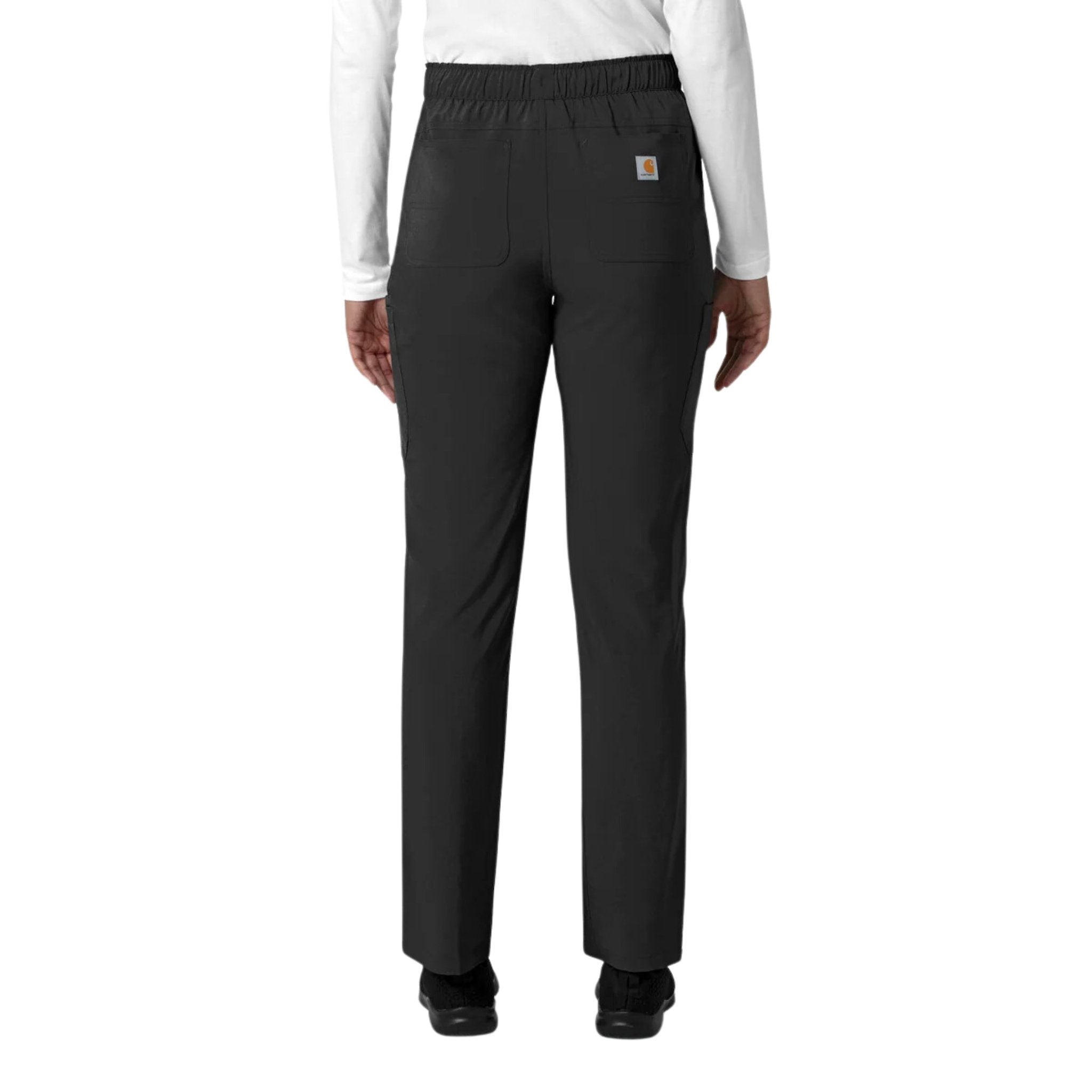 Carhartt Women's Force Cross Flex Straight Leg Cargo Scrub Pant - Black by Lenny's Shoe & Apparel