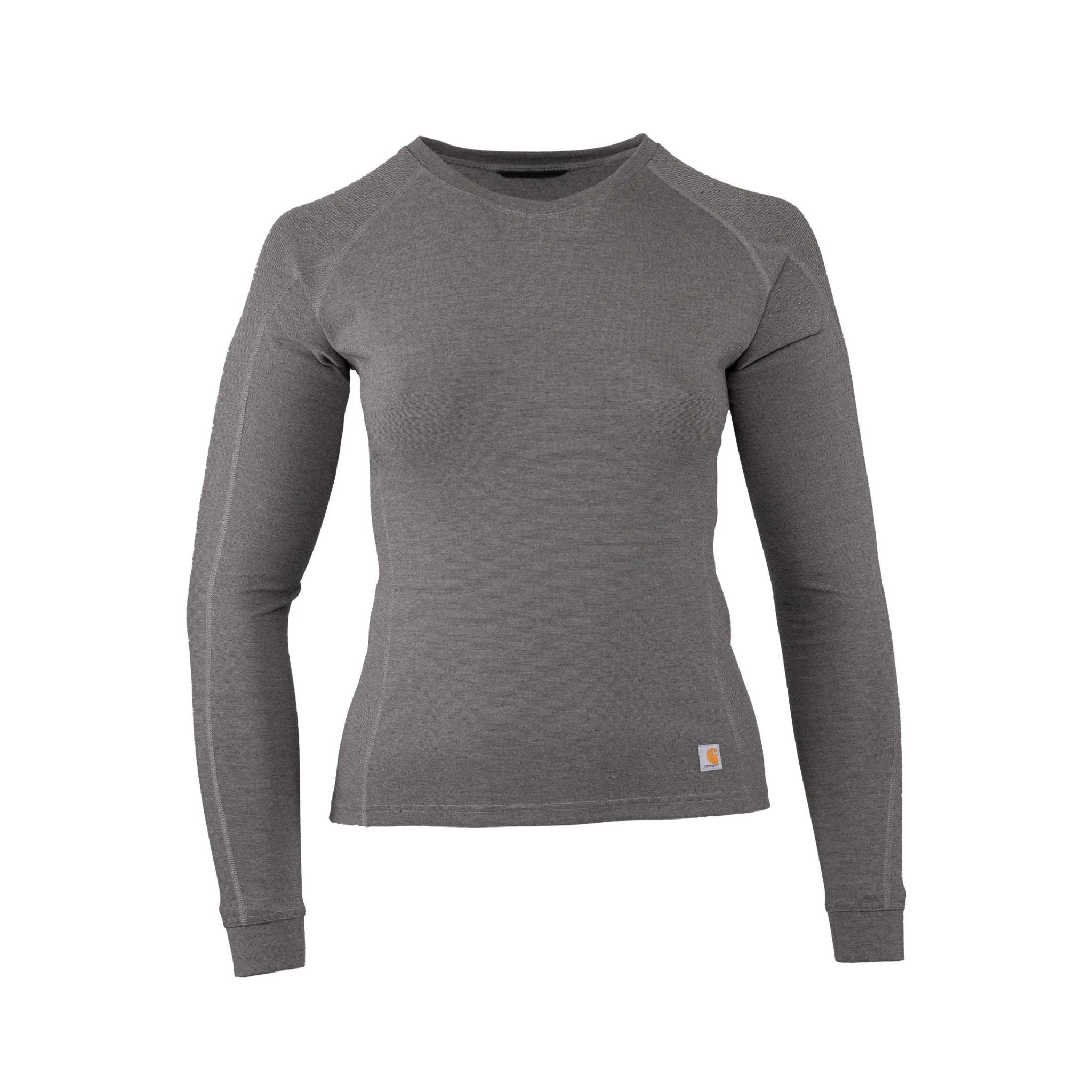 Carhartt Women's Force Heavyweight Heathered Knit Base Layer Crewneck Top - Shadow Heather by Lenny's Shoe & Apparel