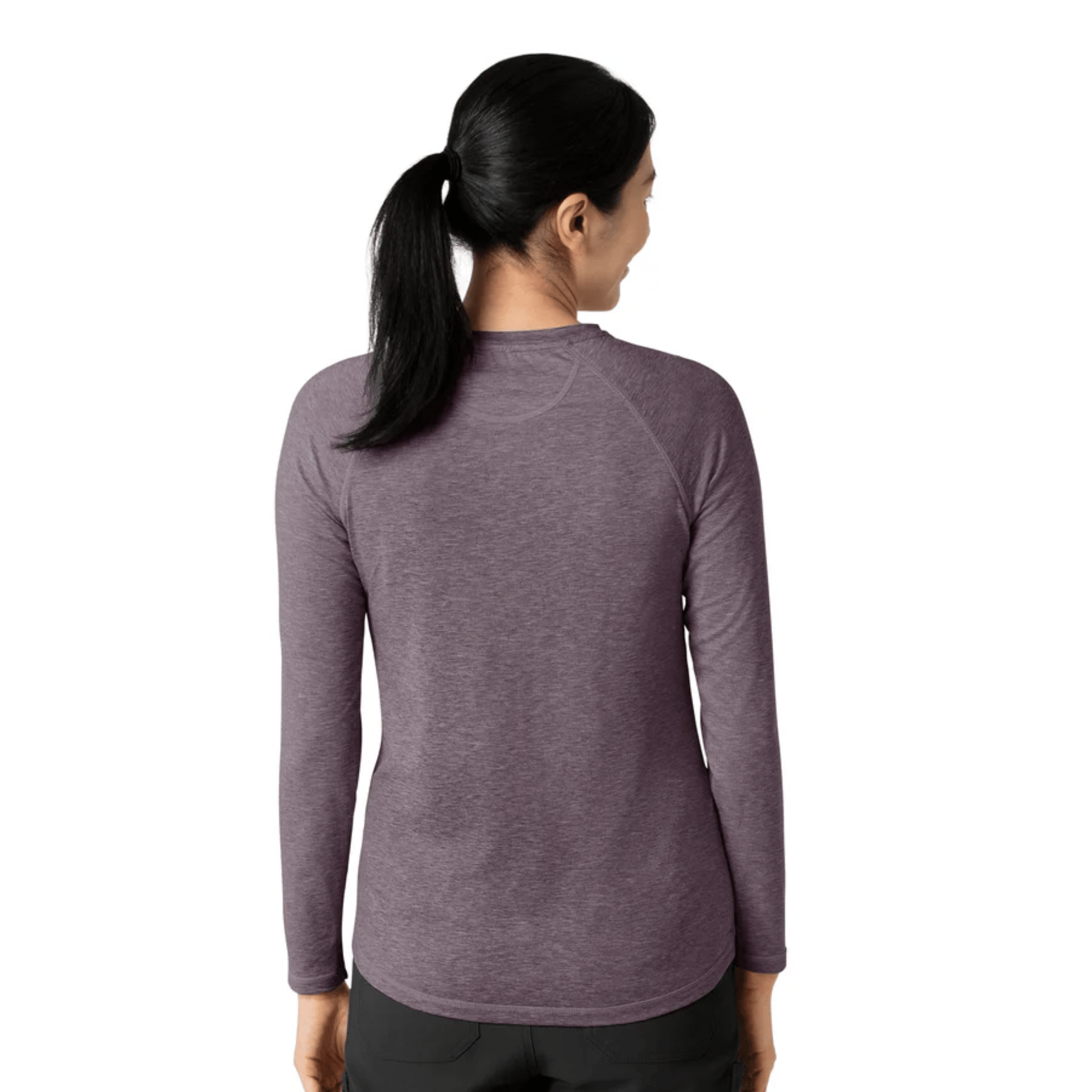 Carhartt Women's Force Performance Long Sleeve Scrub Tee - Black Plum Heather by Lenny's Shoe & Apparel