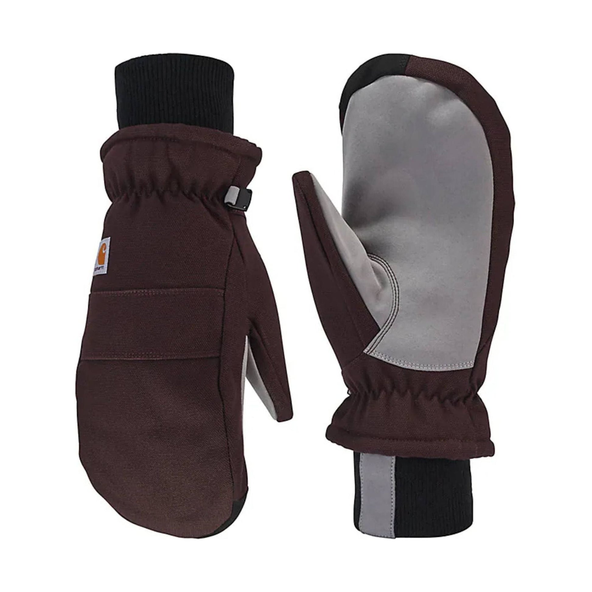 Carhartt Women's Insulated Duck Synthetic Leather Knit Cuff Mitten - Black Berry by Lenny's Shoe & Apparel