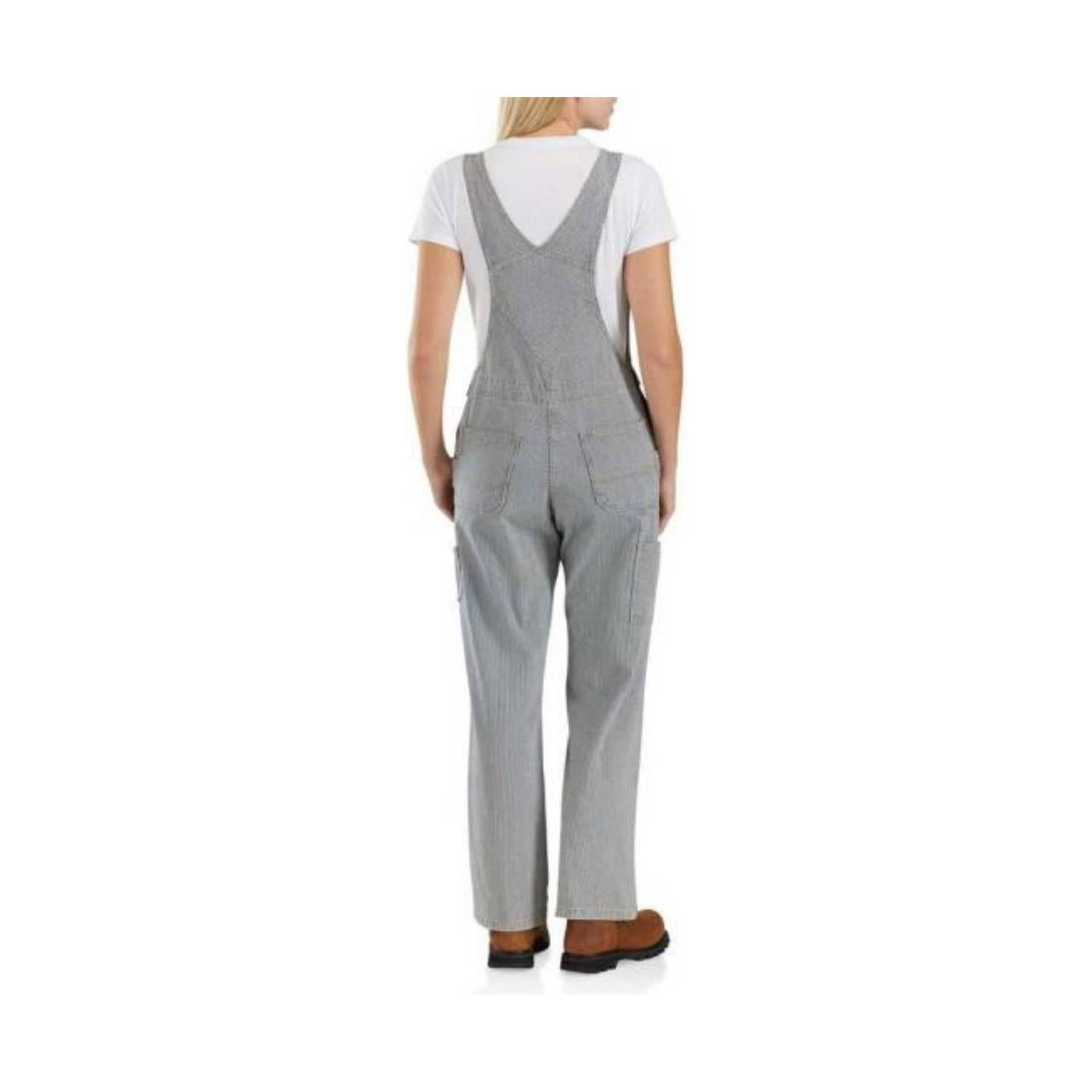Carhartt Women's Relaxed Fit Double-Front Overalls - Railroad Stripe by Lenny's Shoe & Apparel