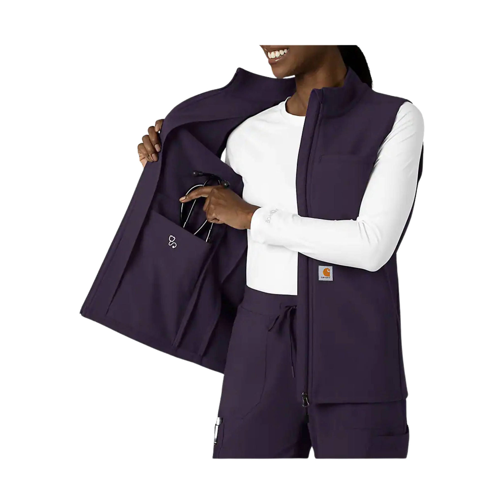 Carhartt Women's Rugged Flex Bonded Fleece Vest - Black Plum by Lenny's Shoe & Apparel