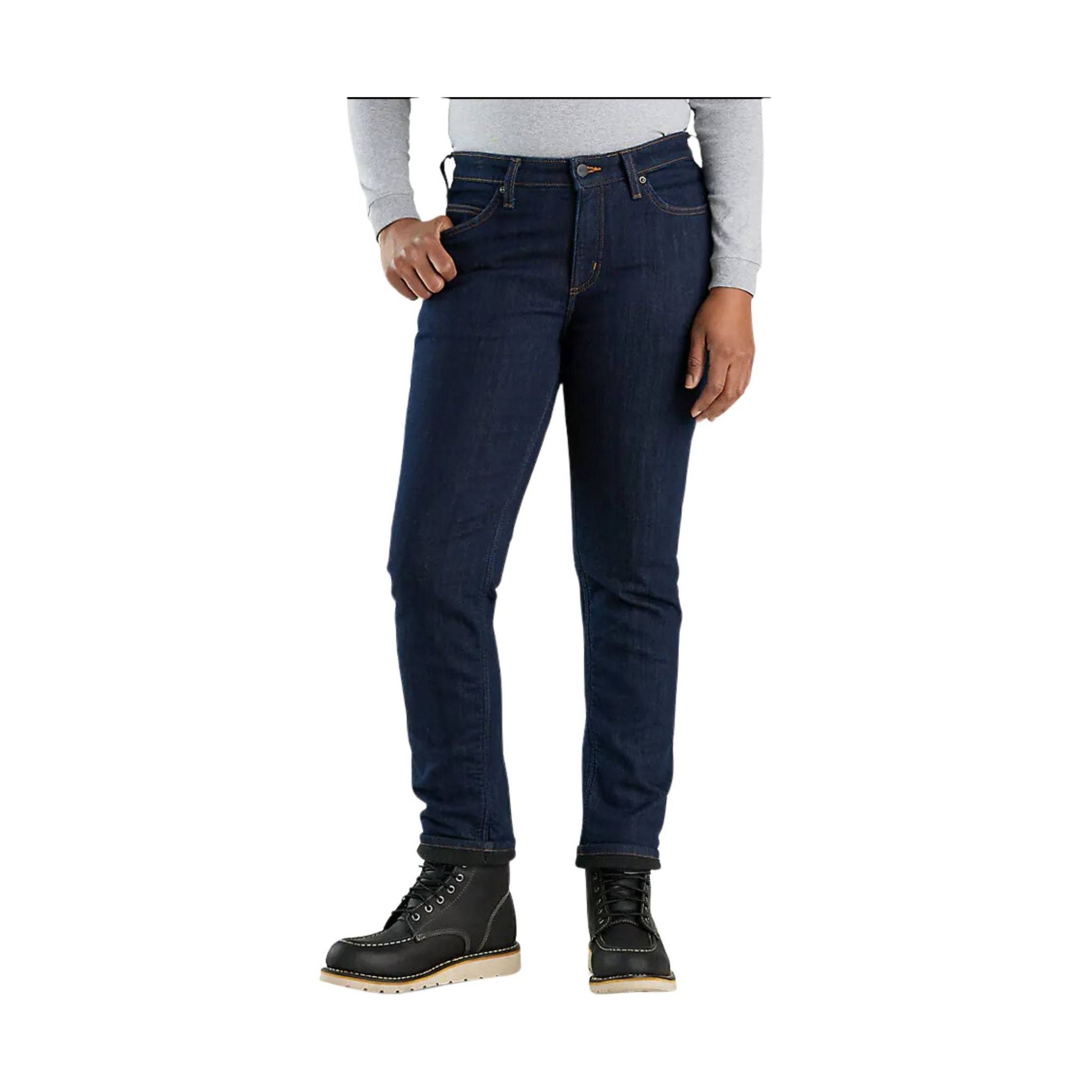Carhartt Women's Rugged Flex Relaxed Fit Fleece Lined Jean - Pinnacle by Lenny's Shoe & Apparel