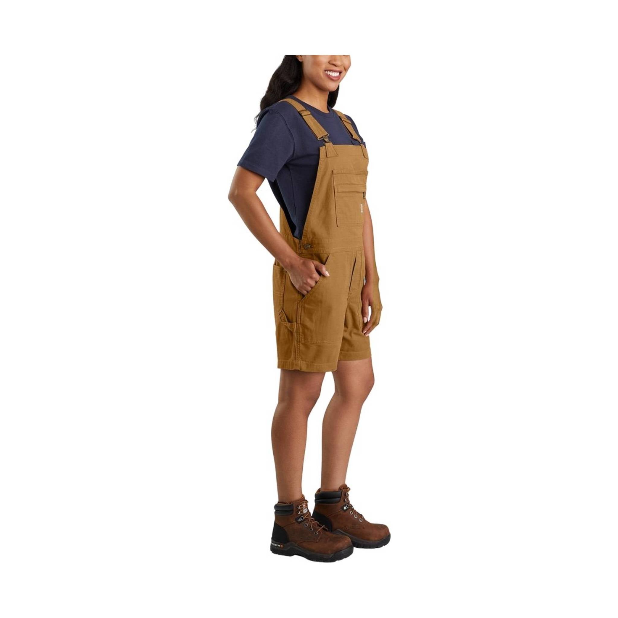Carhartt Women's Rugged Flex Relaxed Fit Shortall - Carhartt Brown by Lenny's Shoe & Apparel