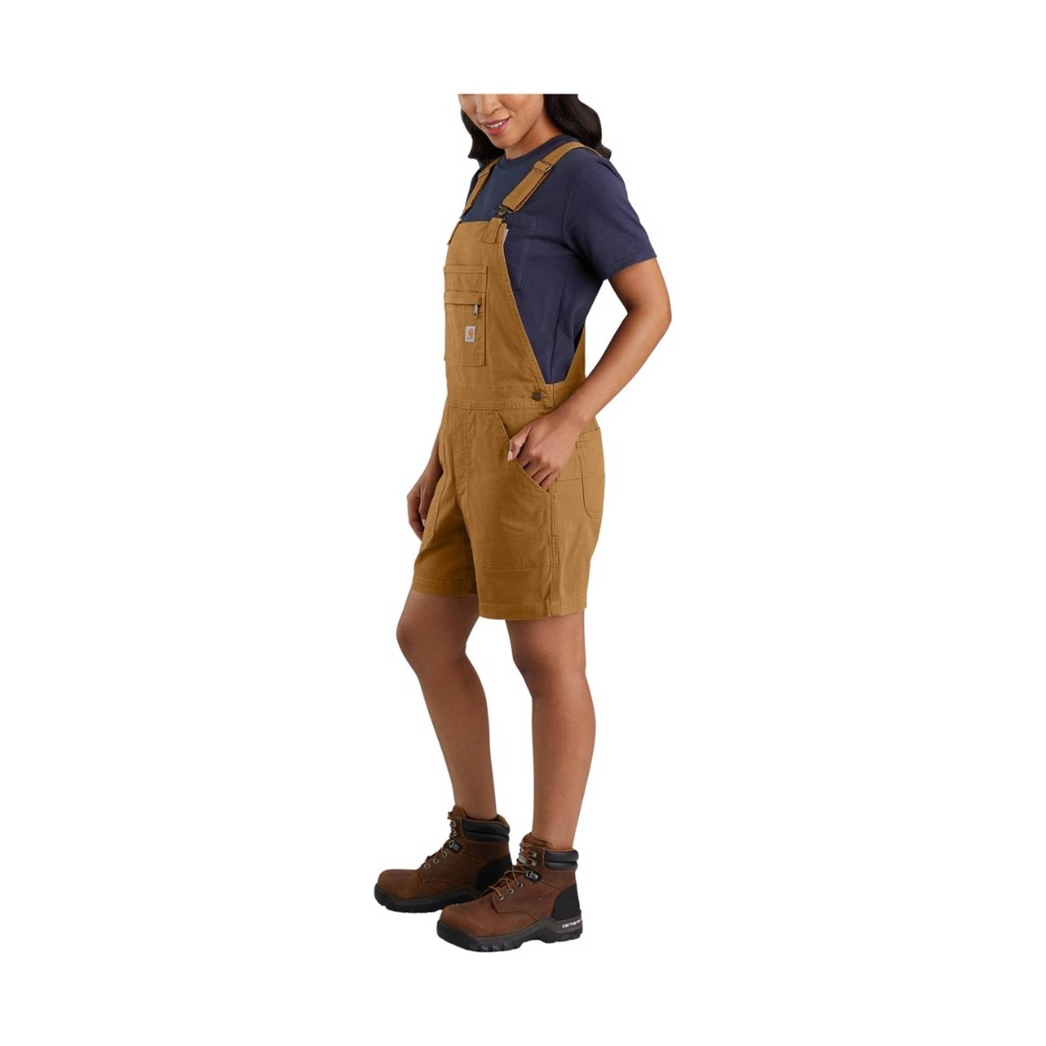 Carhartt Women's Rugged Flex Relaxed Fit Shortall - Carhartt Brown by Lenny's Shoe & Apparel
