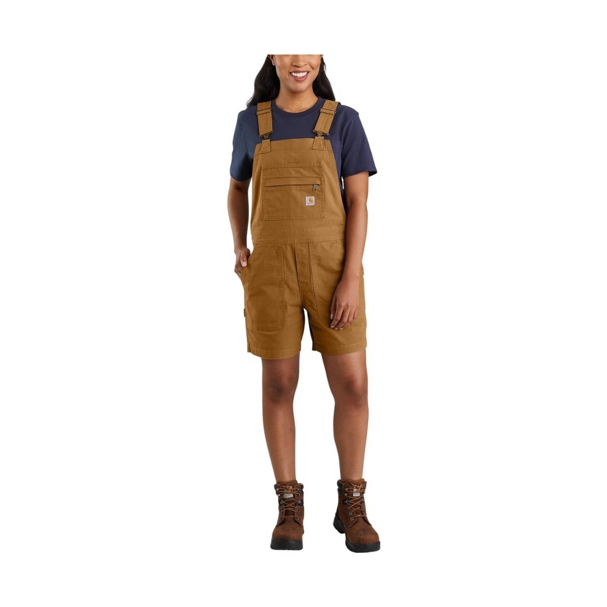 Carhartt Women's Rugged Flex Relaxed Fit Shortall - Carhartt Brown by Lenny's Shoe & Apparel
