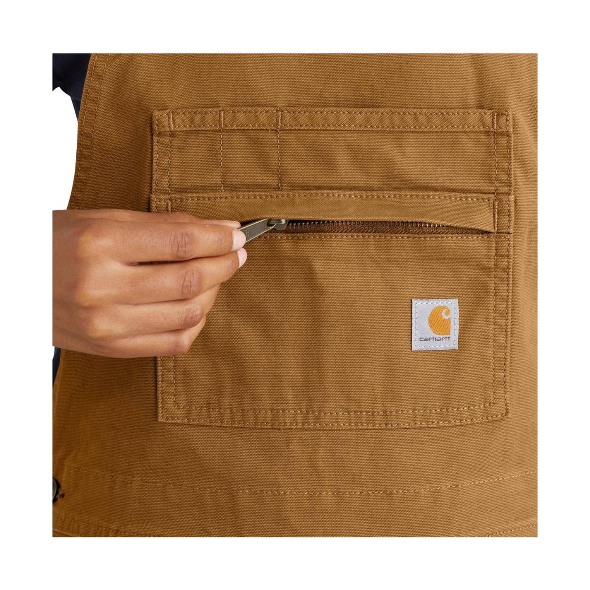 Carhartt Women's Rugged Flex Relaxed Fit Shortall - Carhartt Brown by Lenny's Shoe & Apparel