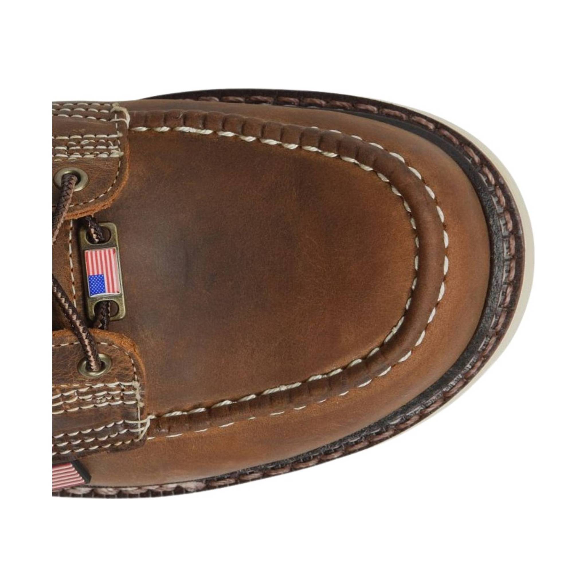 Carolina Men's 8 Inch AMP Moc Soft Toe Wedge Work Boot - Dark Brown by Lenny's Shoe & Apparel