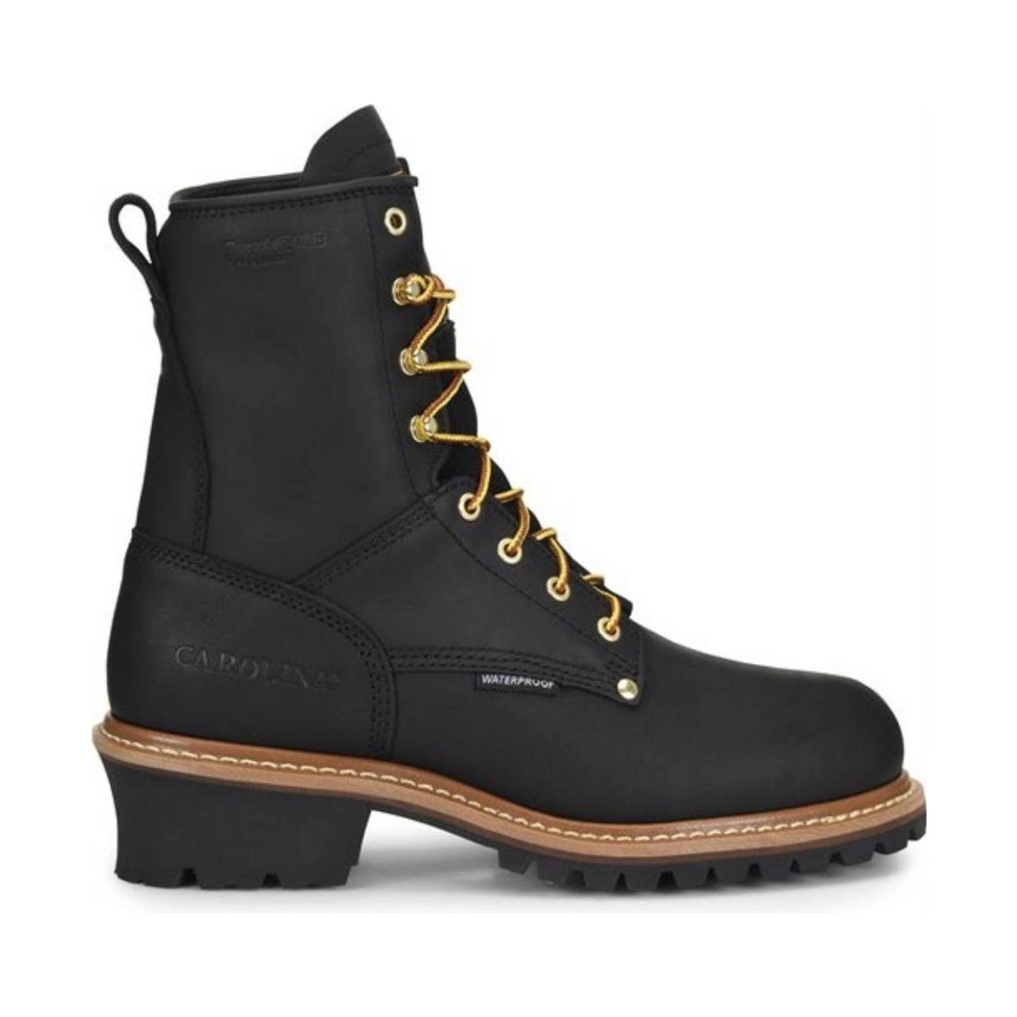 Carolina Men's 8 Inch Elm Soft Toe Logger - Black by Lenny's Shoe & Apparel