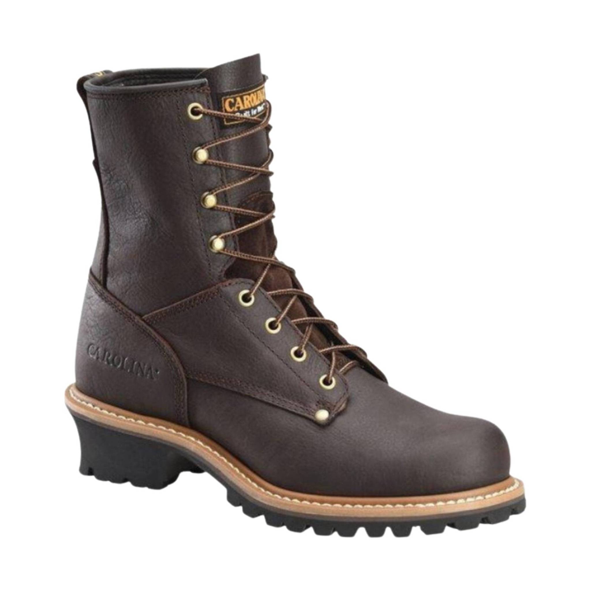 Carolina Men's 8 Inch Elm Steel Toe Logger Work Boot - Briar Pitstop by Lenny's Shoe & Apparel