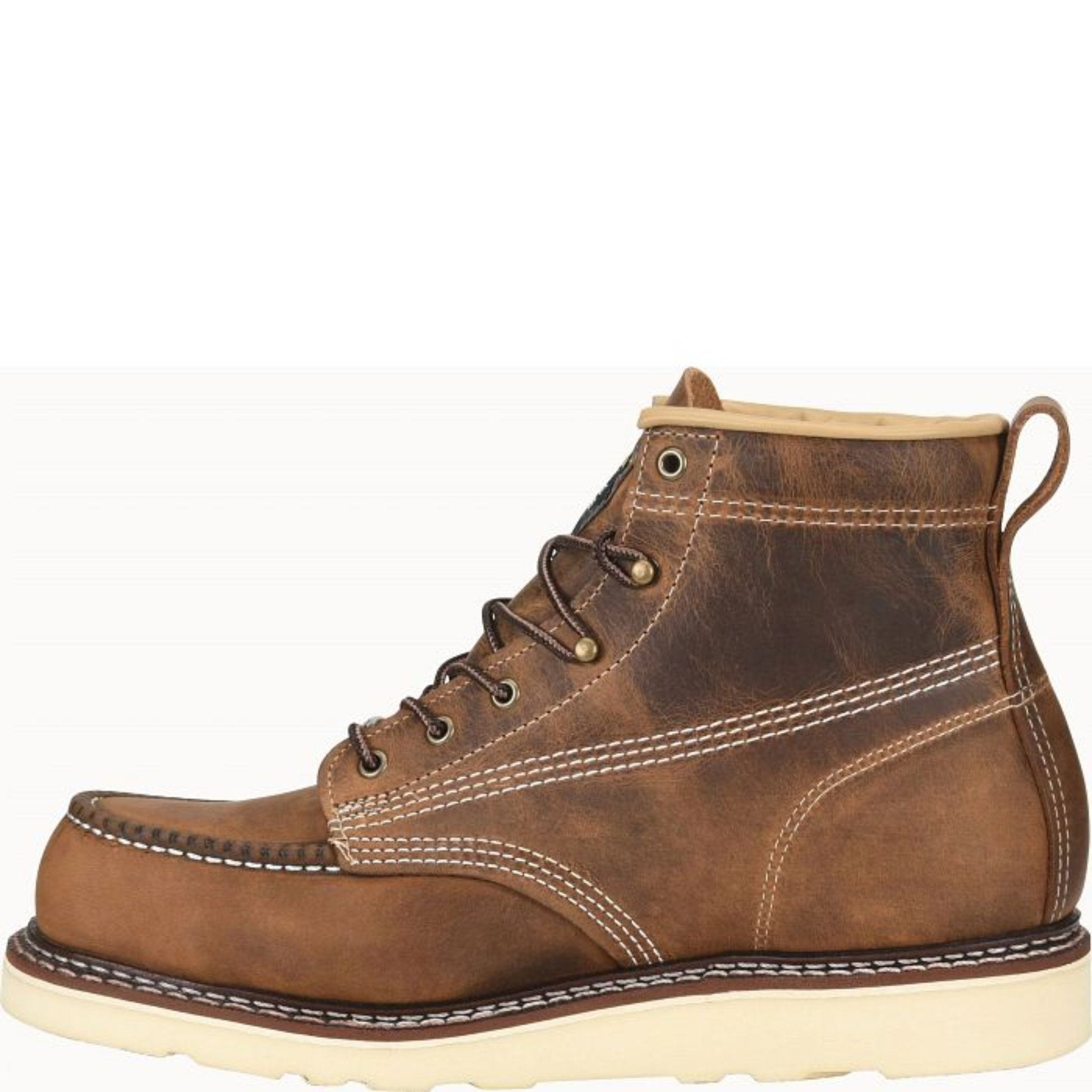 Carolina Men's Amp 6 Inch USA Soft Toe Moc Work Boots - Brown by Lenny's Shoe & Apparel