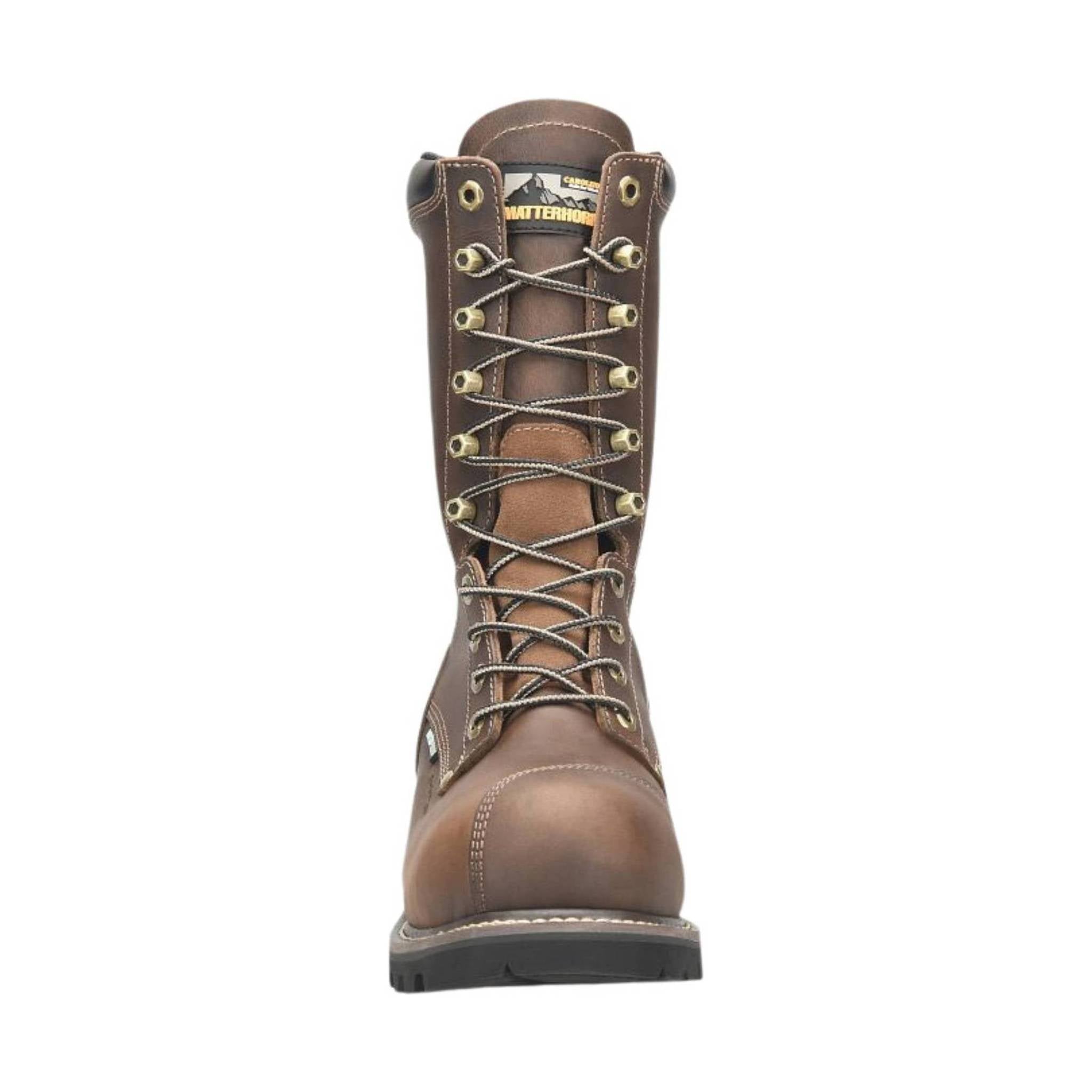 Carolina Men's Arc 10 Inch Logger Composite Toe Waterproof Work Boot - Dark Brown by Lenny's Shoe & Apparel