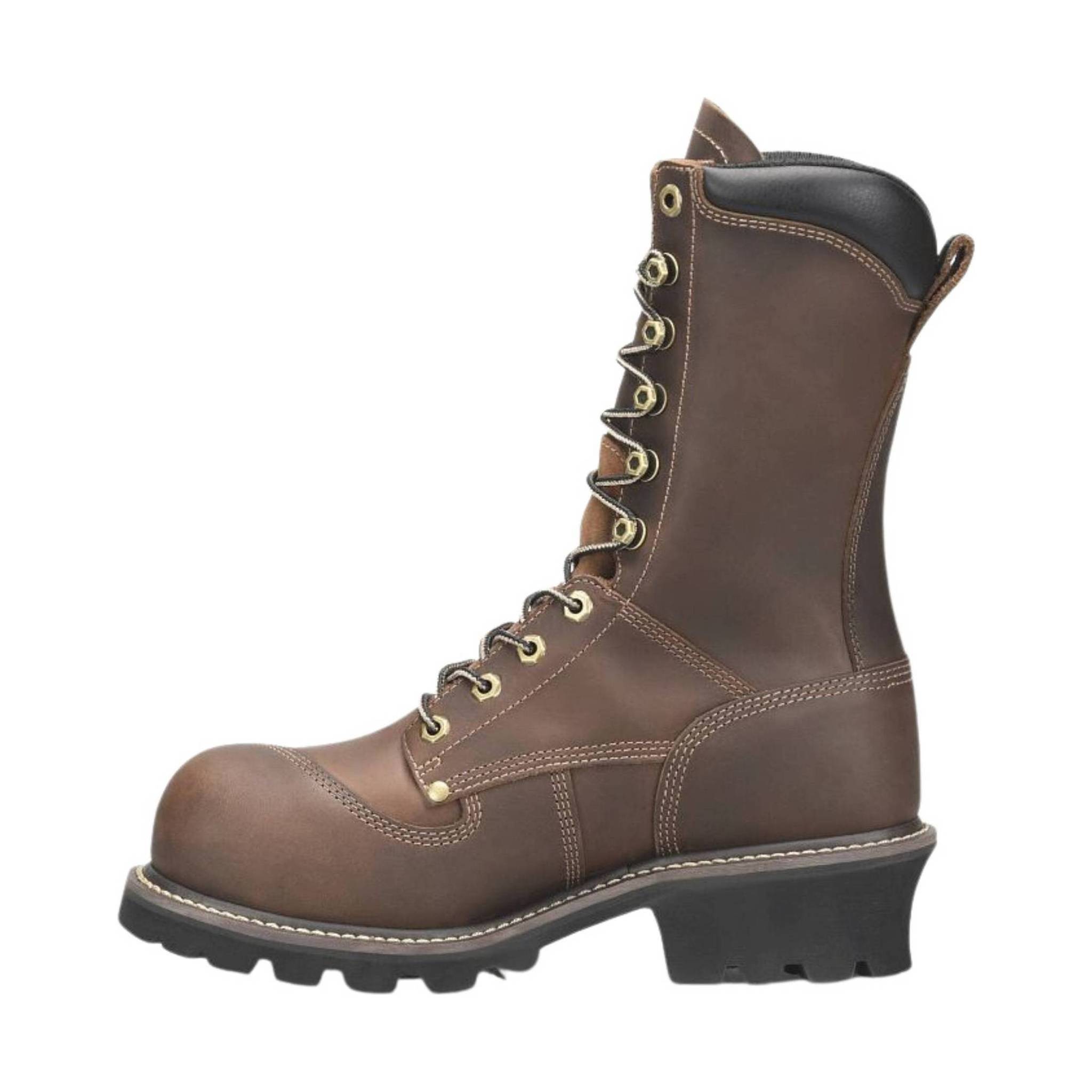 Carolina Men's Arc 10 Inch Logger Composite Toe Waterproof Work Boot - Dark Brown by Lenny's Shoe & Apparel