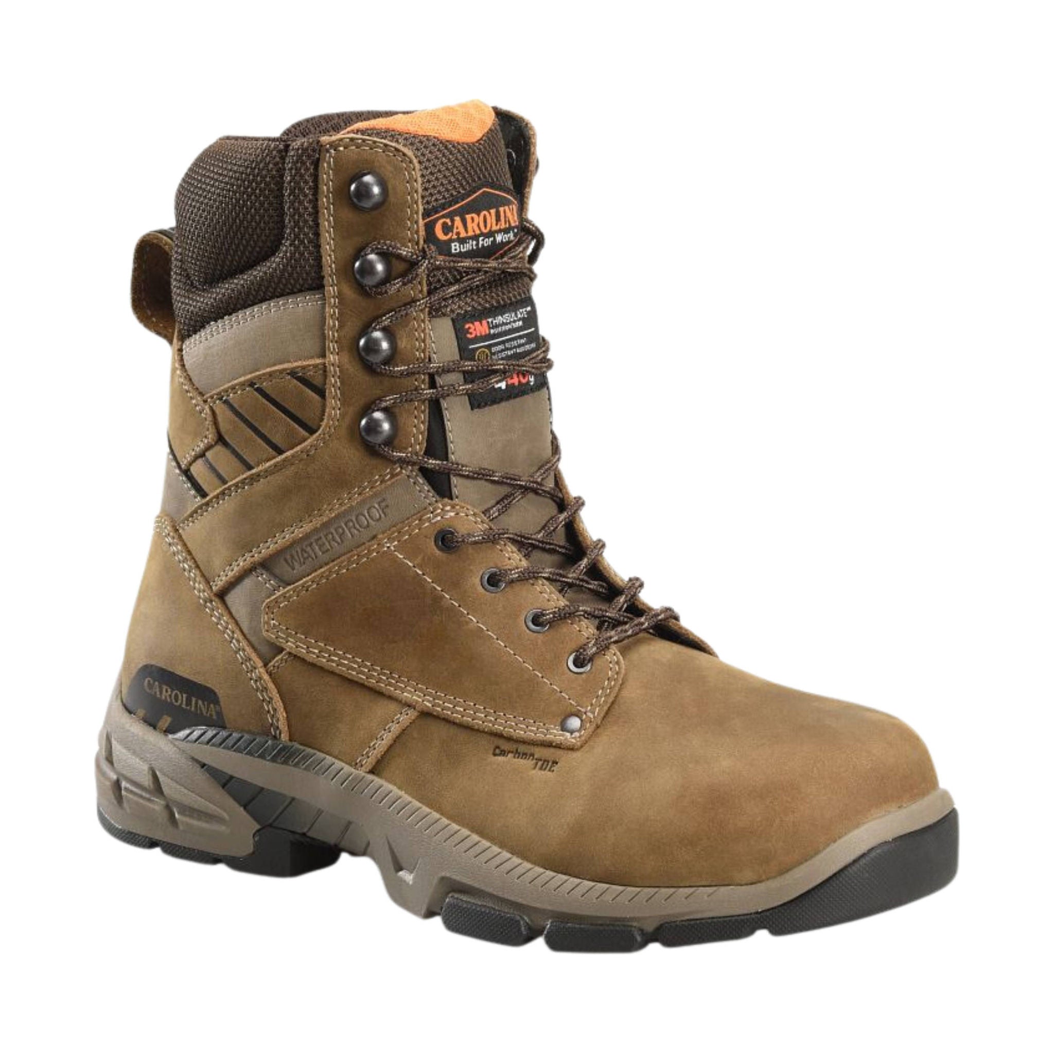 Carolina Men's Duke 8 Inch Carbon Composite Toe Insulated Waterproof Work Boots - Dark Brown by Lenny's Shoe & Apparel