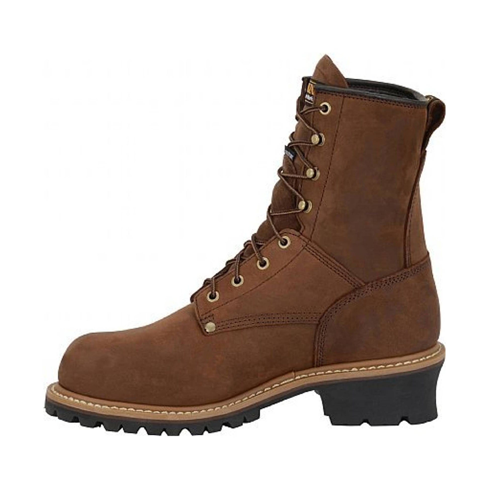 Carolina Men's Elm 8 Inch Waterproof Soft Toe Insulated Logger Work Boots - Brown by Lenny's Shoe & Apparel