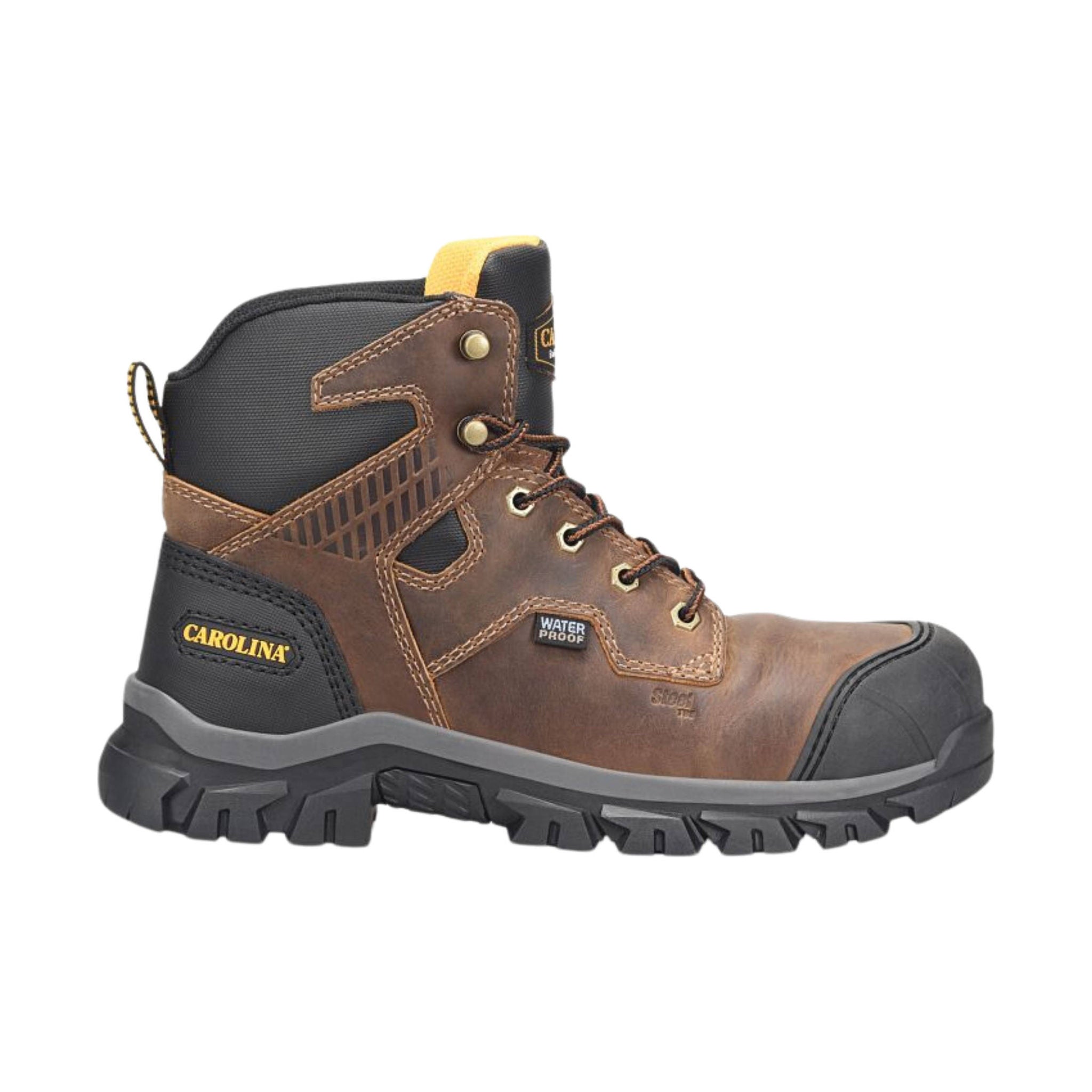Carolina Men's Falcon 6 Inch Waterproof Steel Toe Work Boots - Brown by Lenny's Shoe & Apparel